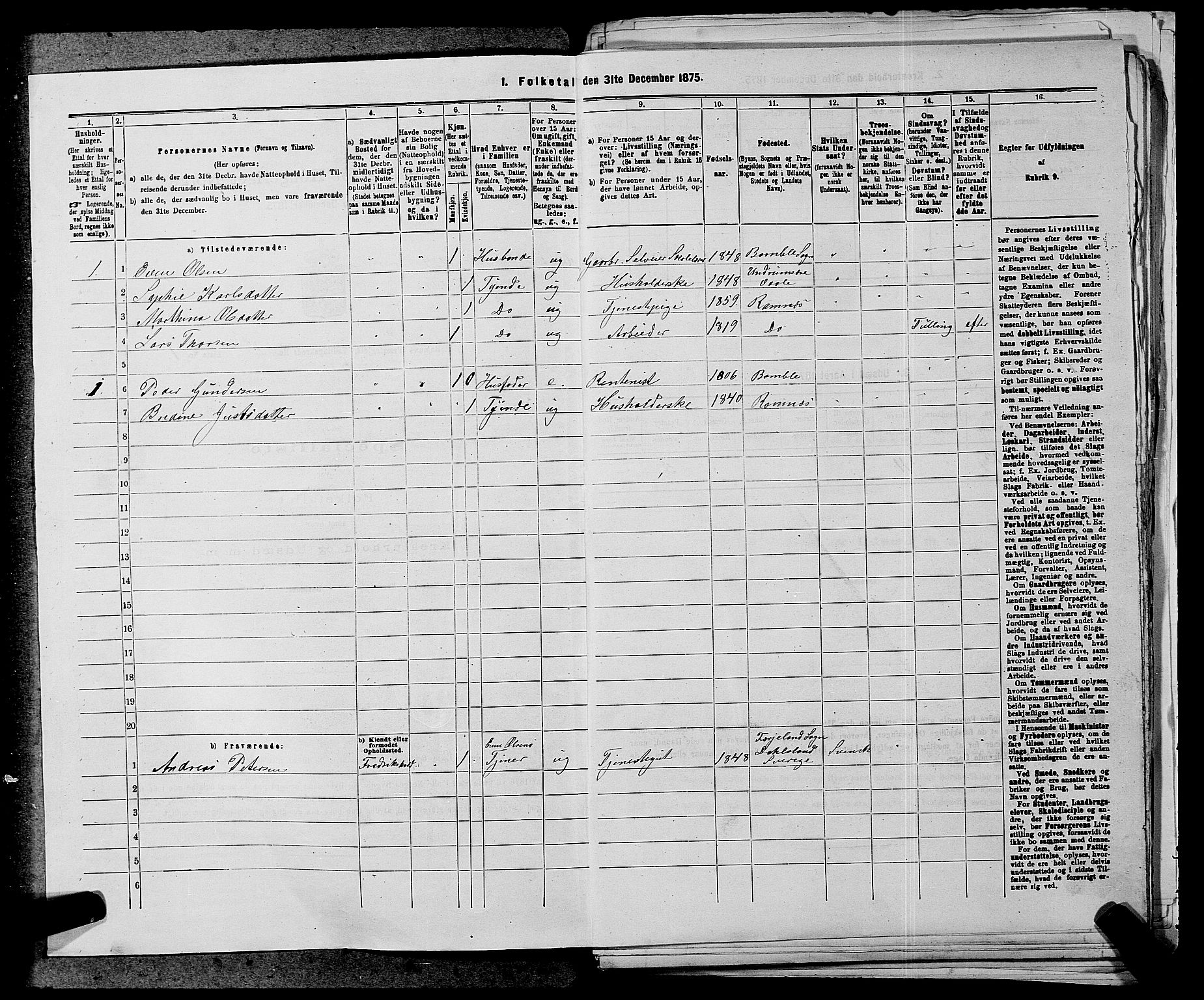 SAKO, 1875 census for 0718P Ramnes, 1875, p. 41