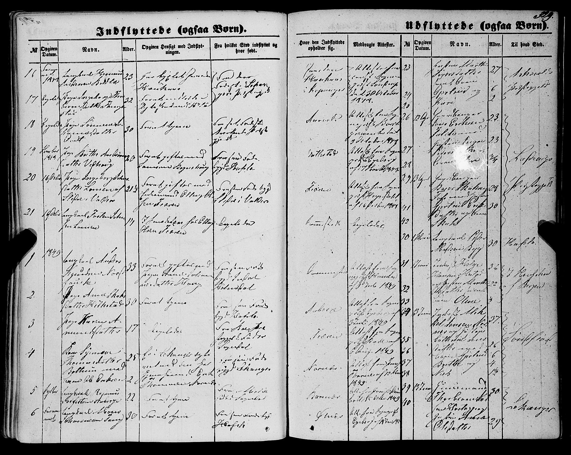 Sogndal sokneprestembete, SAB/A-81301/H/Haa/Haaa/L0012II: Parish register (official) no. A 12II, 1847-1877, p. 329