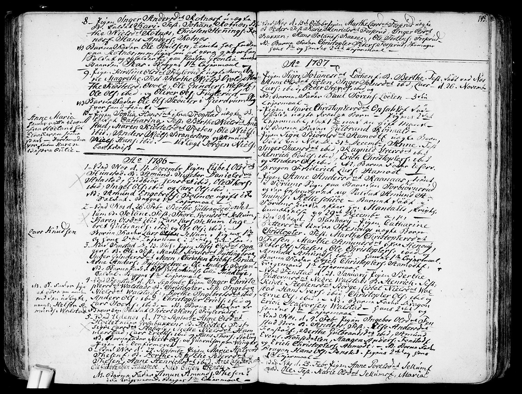 Nes prestekontor Kirkebøker, SAO/A-10410/F/Fa/L0004: Parish register (official) no. I 4, 1781-1816, p. 143