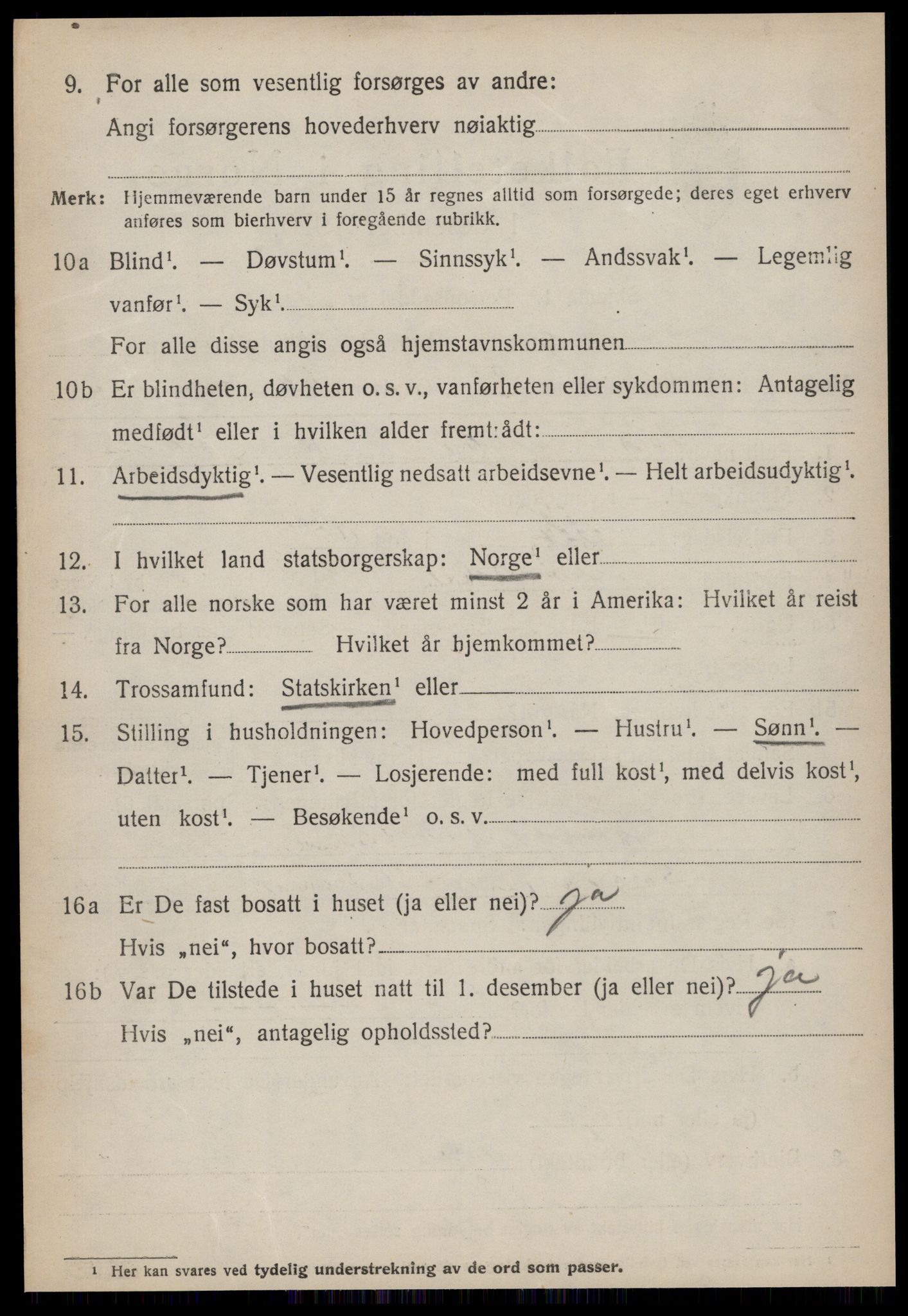 SAT, 1920 census for Vatne, 1920, p. 1781