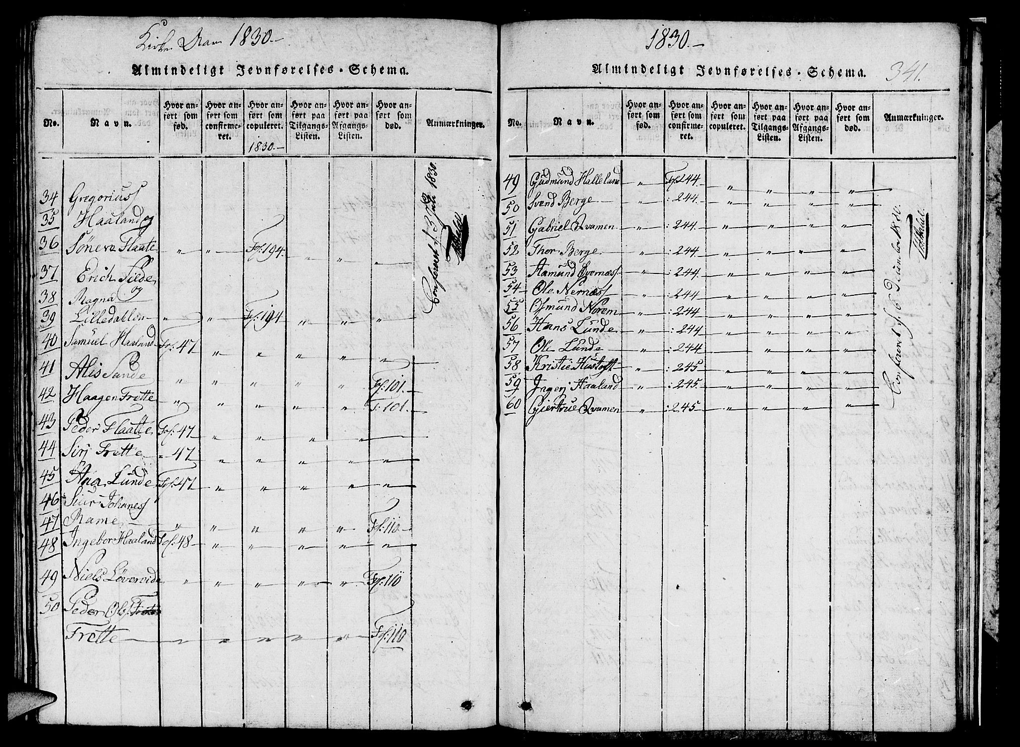Etne sokneprestembete, SAB/A-75001/H/Hab: Parish register (copy) no. C 1, 1816-1841, p. 342
