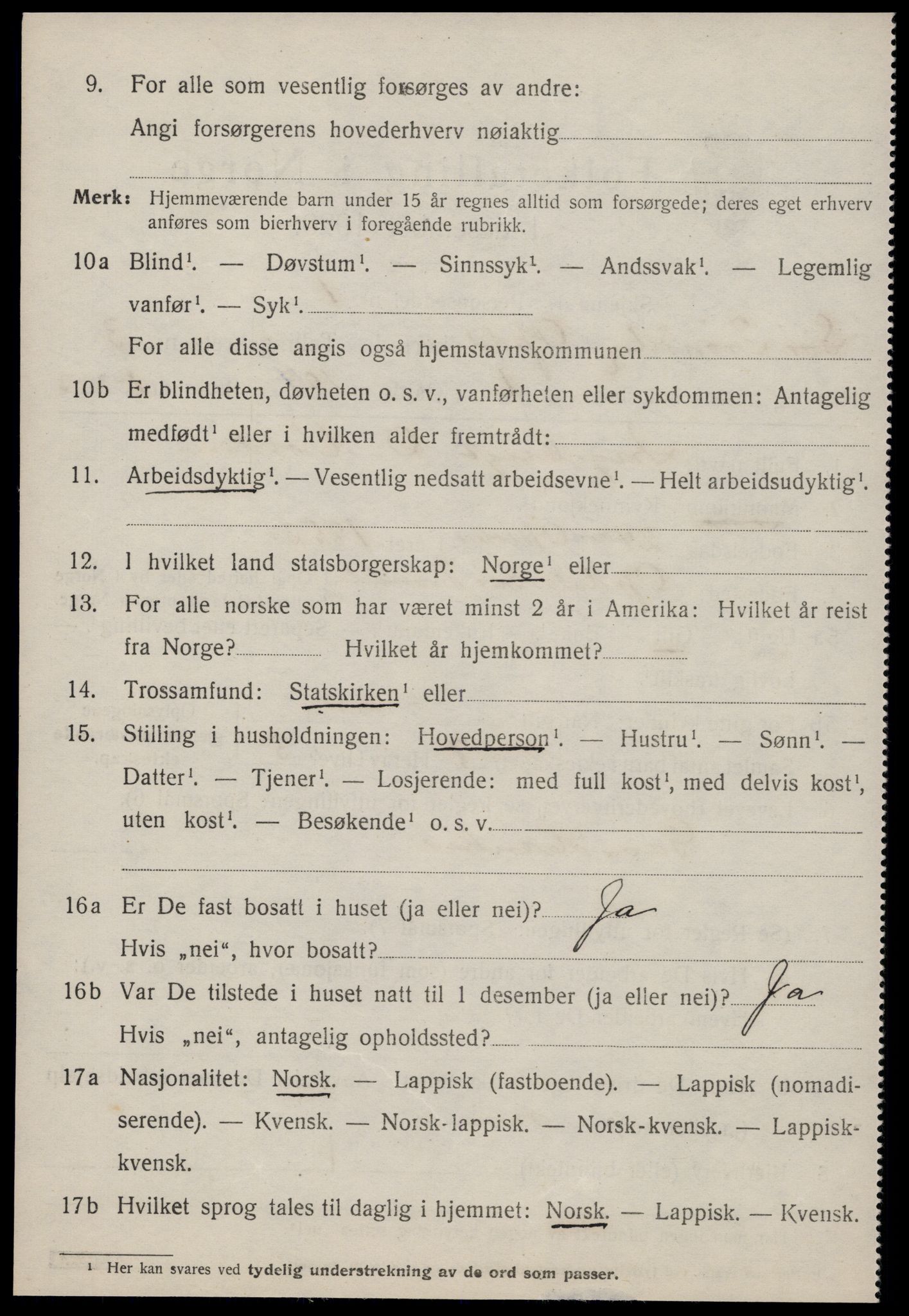 SAT, 1920 census for Oppdal, 1920, p. 3140