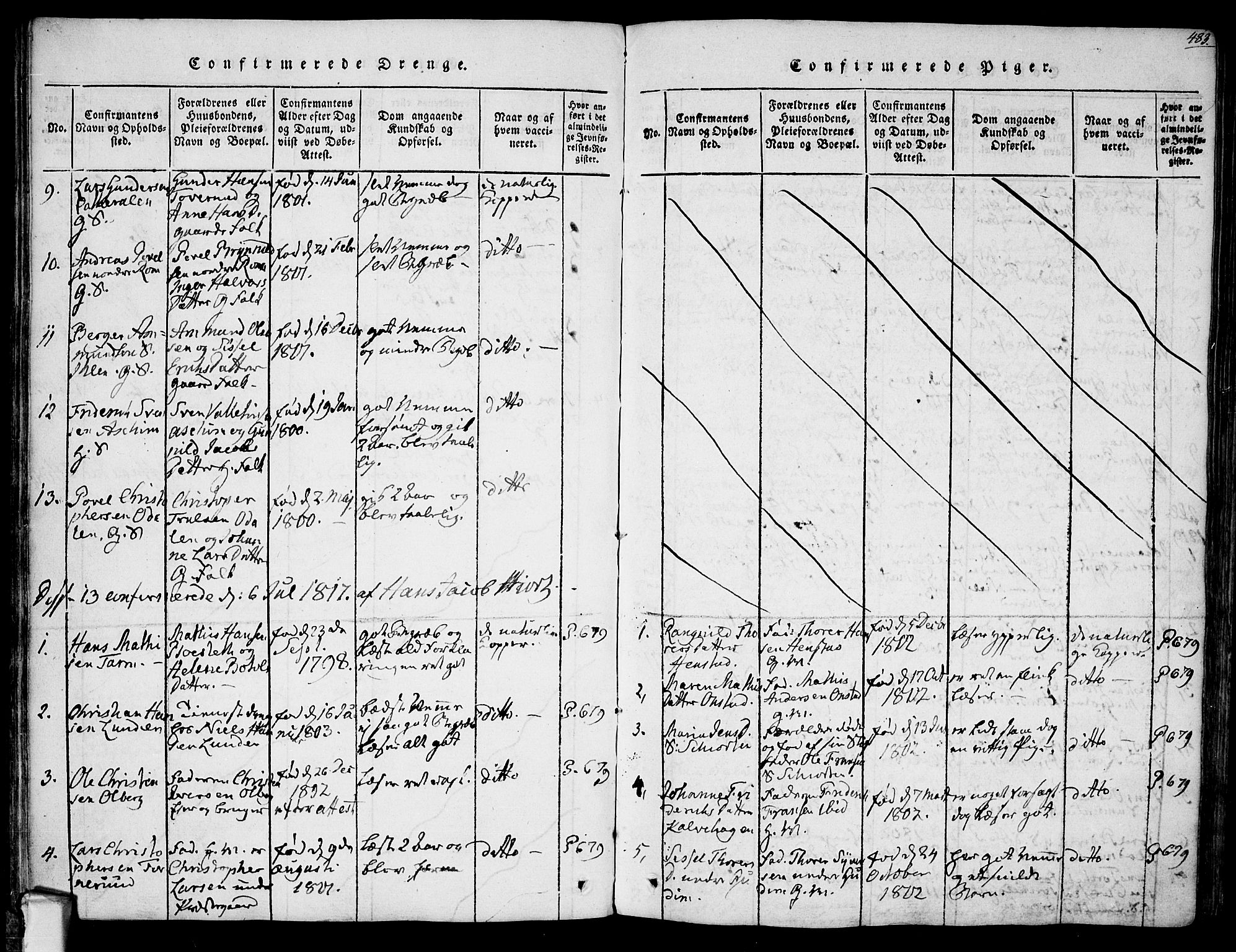 Askim prestekontor Kirkebøker, AV/SAO-A-10900/F/Fa/L0004: Parish register (official) no. 4, 1817-1846, p. 482-483