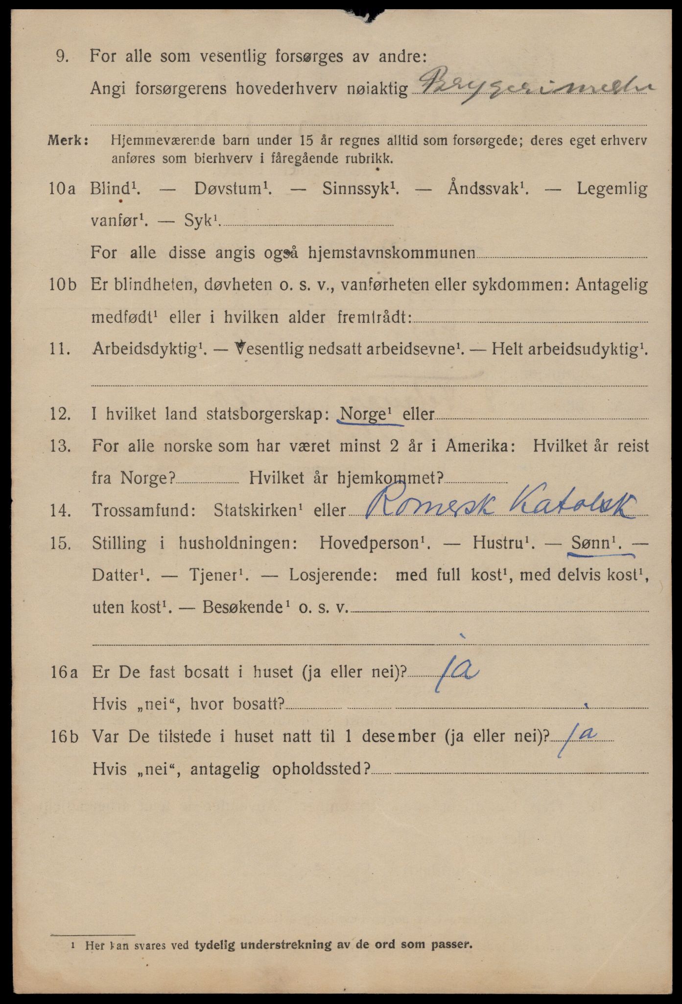 SAT, 1920 census for Trondheim, 1920, p. 127133