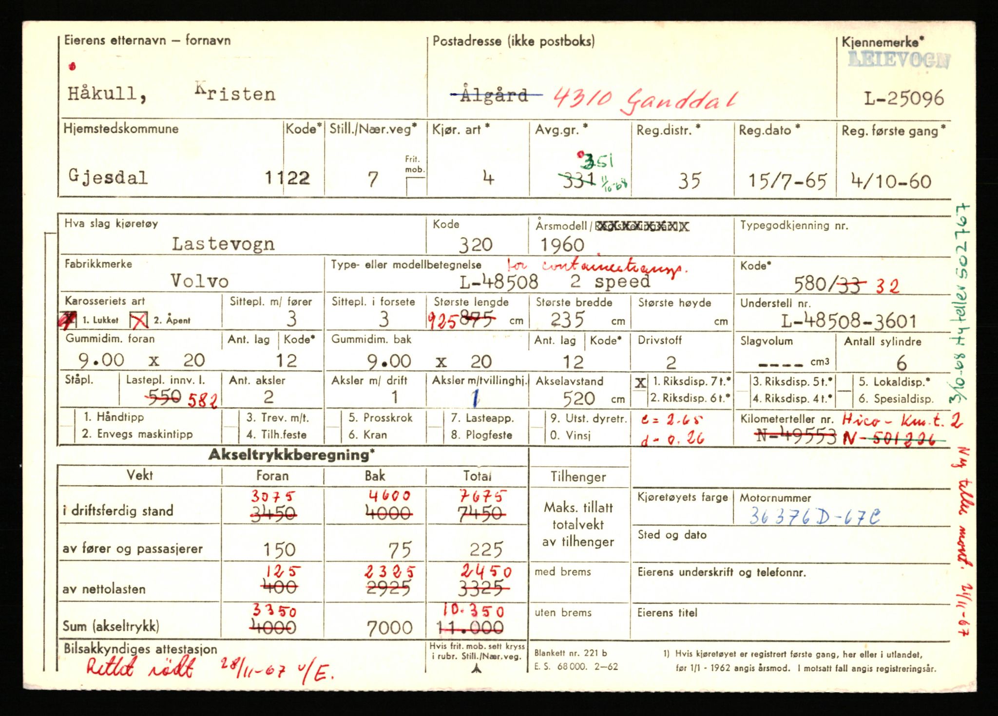 Stavanger trafikkstasjon, AV/SAST-A-101942/0/F/L0042: L-24600 - L-25233, 1930-1971, p. 1825