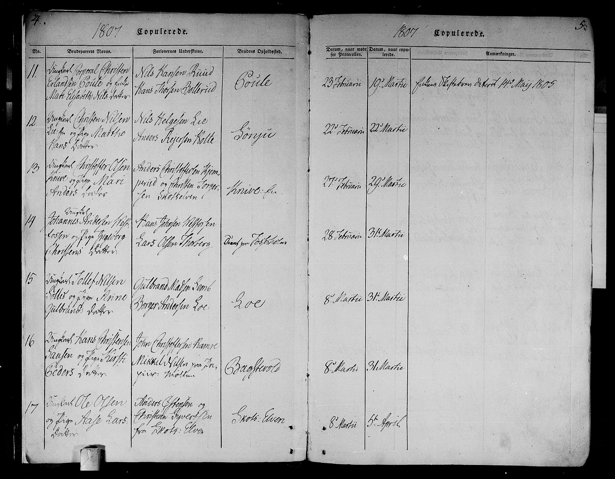 Eiker kirkebøker, AV/SAKO-A-4/F/Fa/L0010: Parish register (official) no. I 10, 1806-1815, p. 4-5