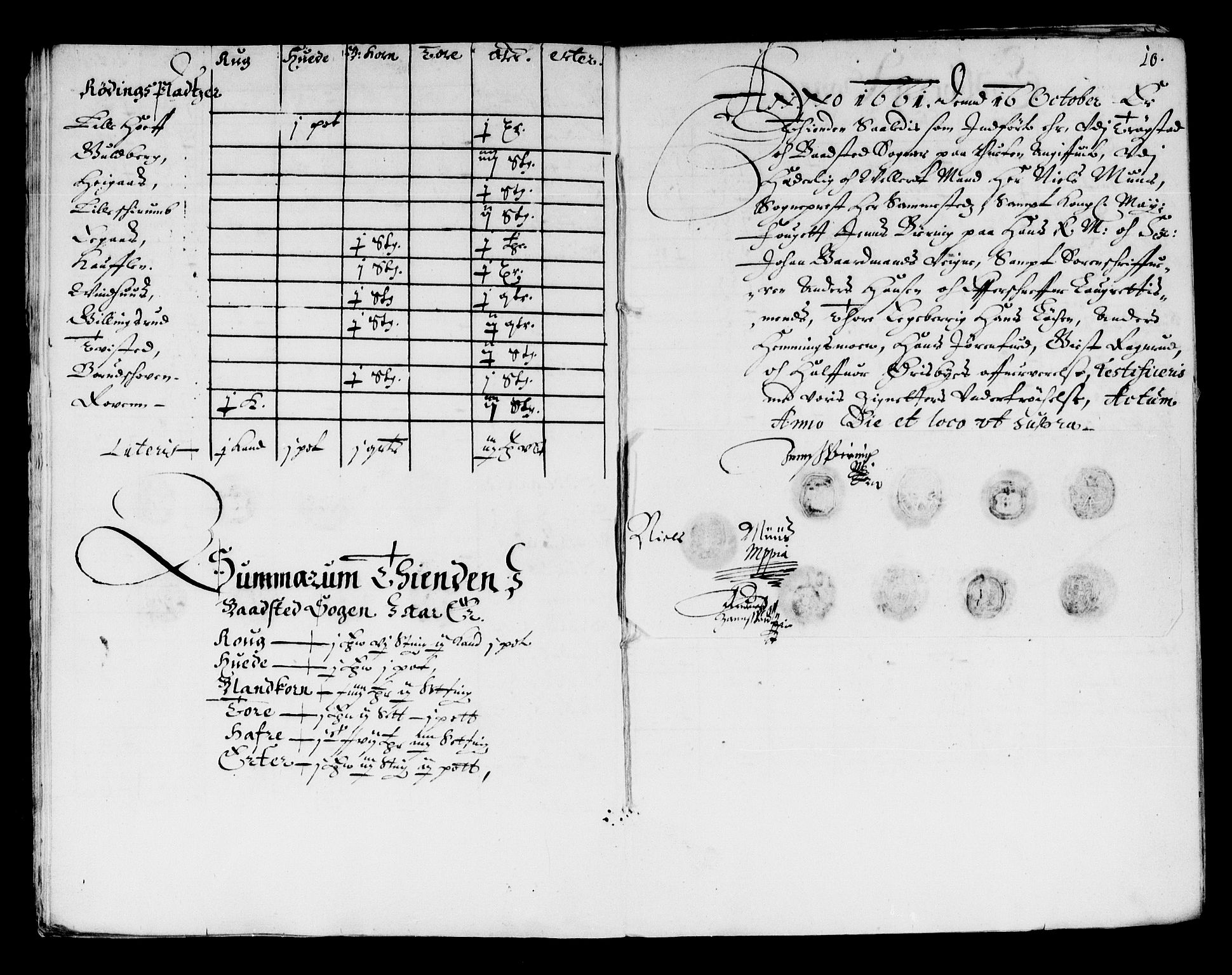 Rentekammeret inntil 1814, Reviderte regnskaper, Stiftamtstueregnskaper, Landkommissariatet på Akershus og Akershus stiftamt, AV/RA-EA-5869/R/Ra/L0004: Landkommissariatet på Akershus, 1661