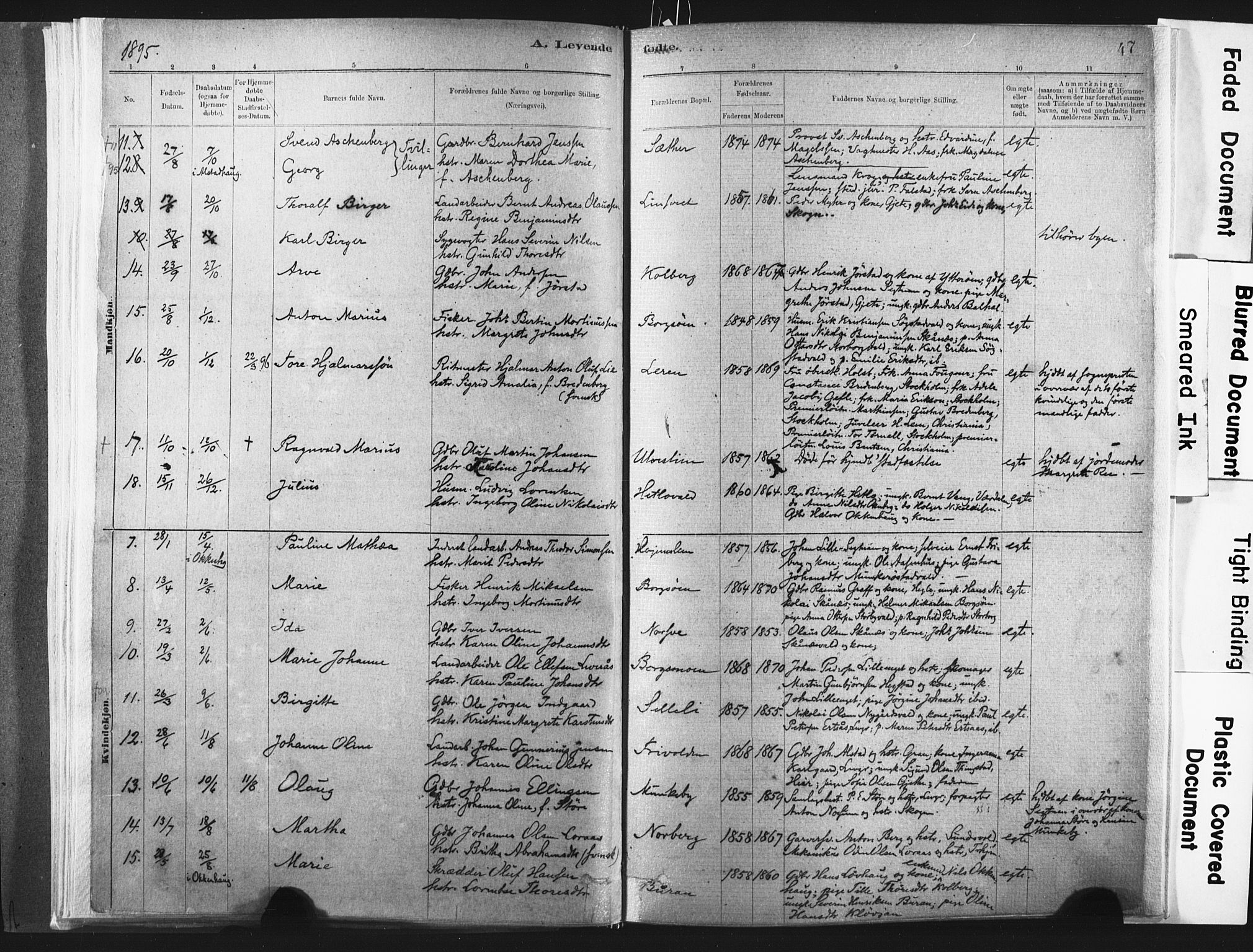 Ministerialprotokoller, klokkerbøker og fødselsregistre - Nord-Trøndelag, SAT/A-1458/721/L0207: Parish register (official) no. 721A02, 1880-1911, p. 47