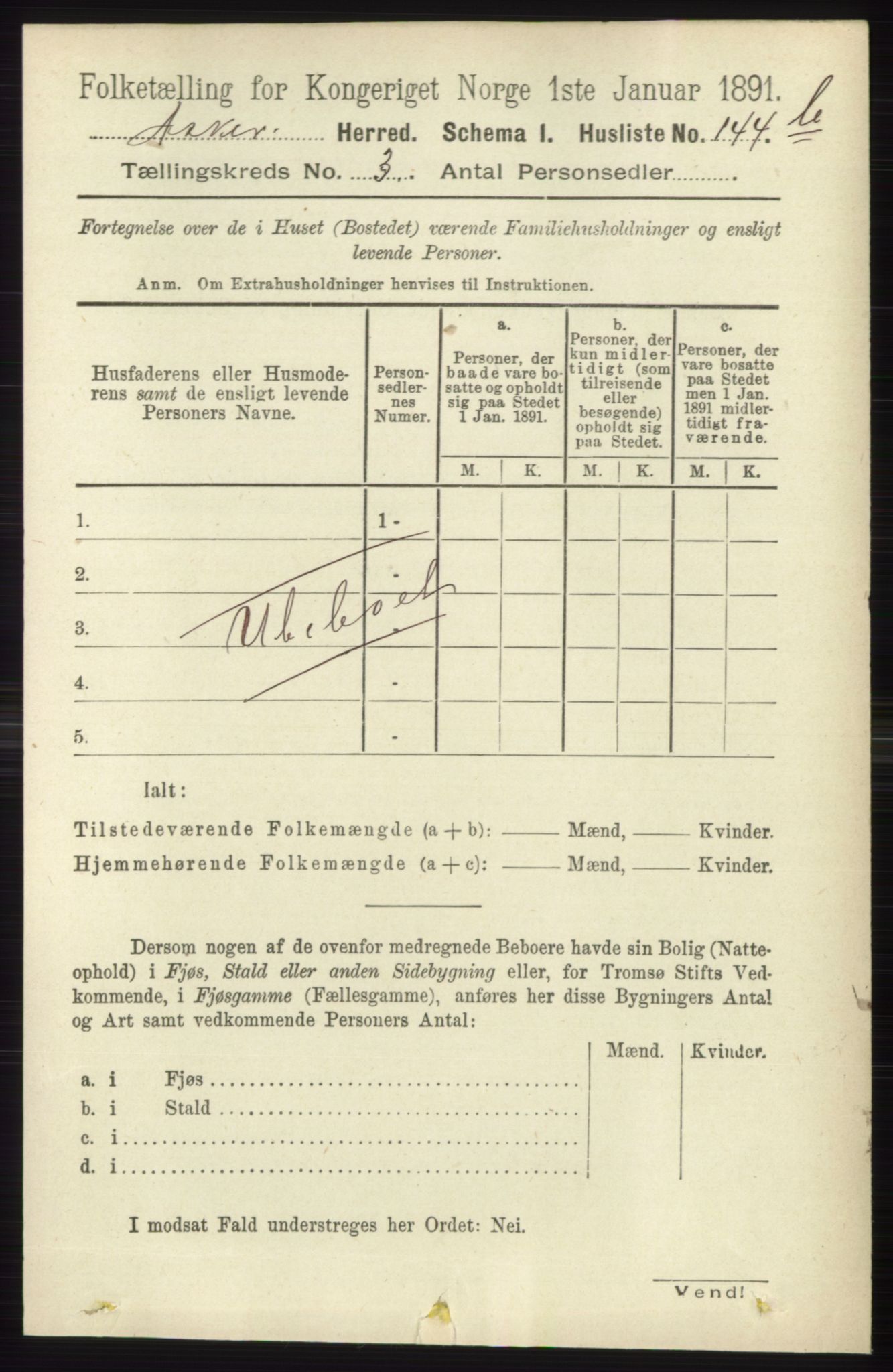 RA, 1891 census for 0220 Asker, 1891, p. 1978