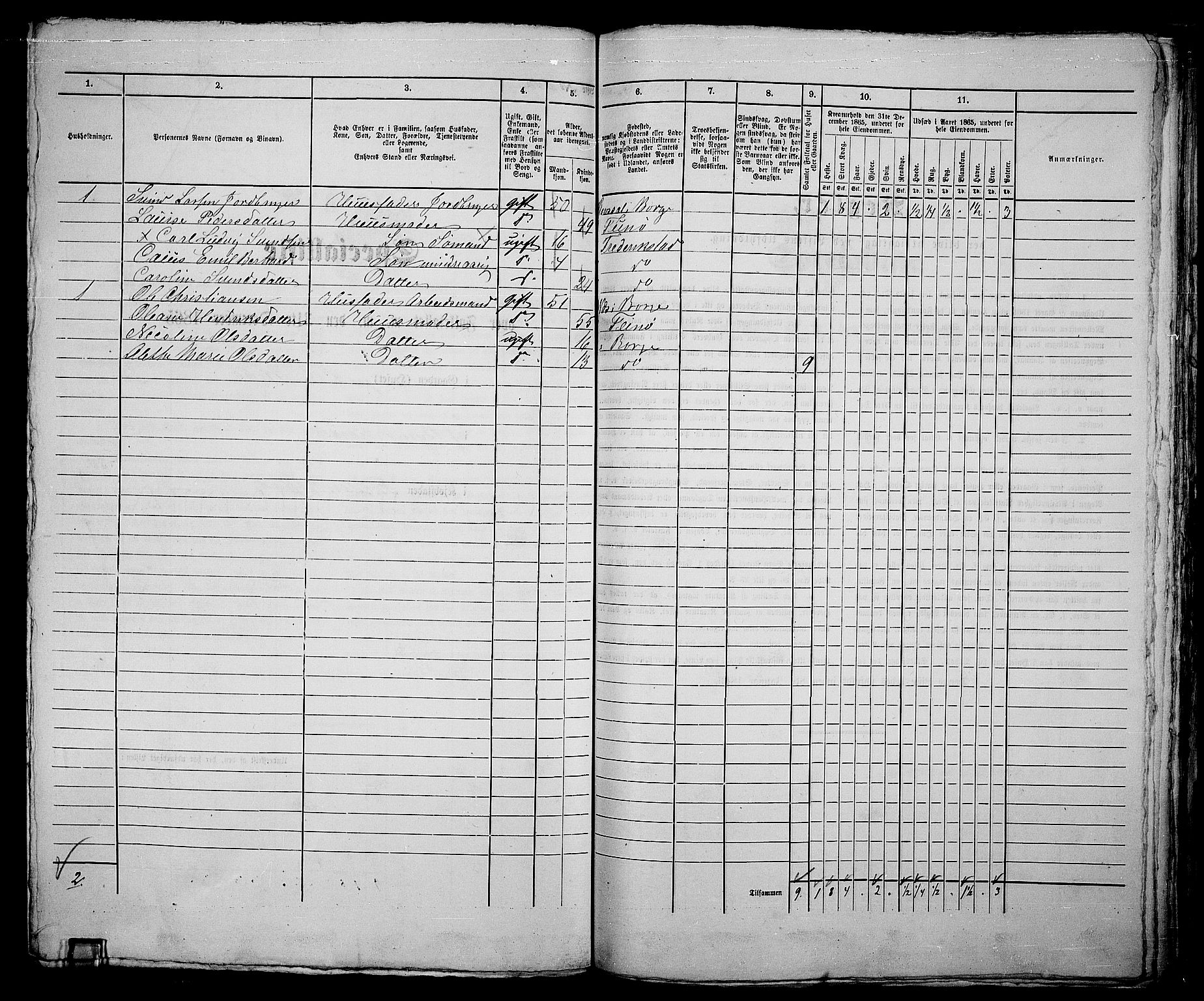 RA, 1865 census for Fredrikstad/Fredrikstad, 1865, p. 713