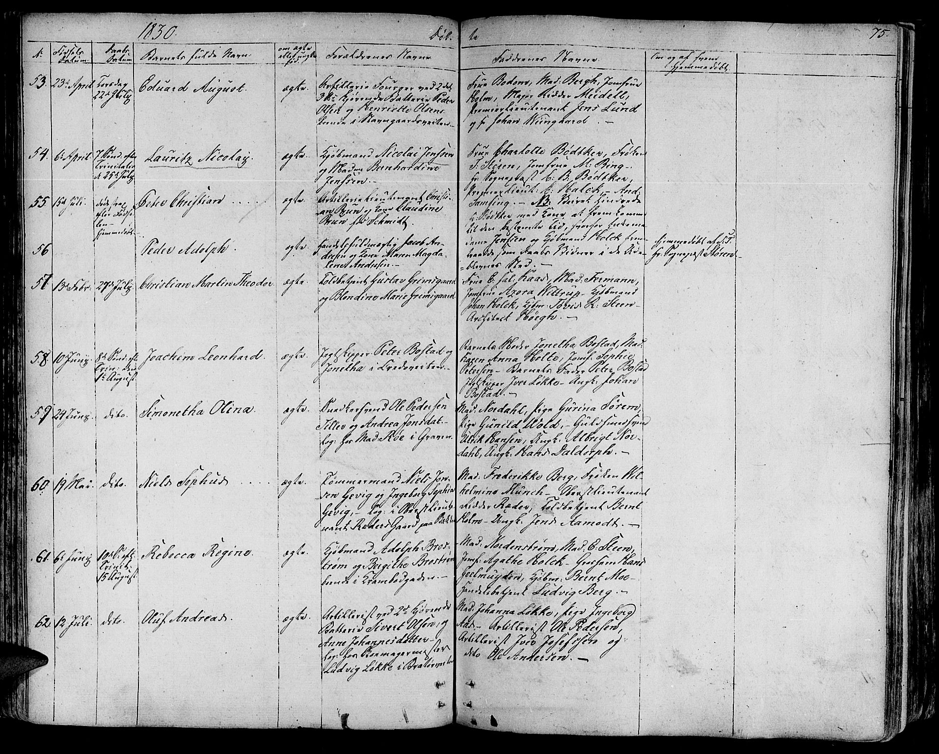 Ministerialprotokoller, klokkerbøker og fødselsregistre - Sør-Trøndelag, AV/SAT-A-1456/602/L0108: Parish register (official) no. 602A06, 1821-1839, p. 75