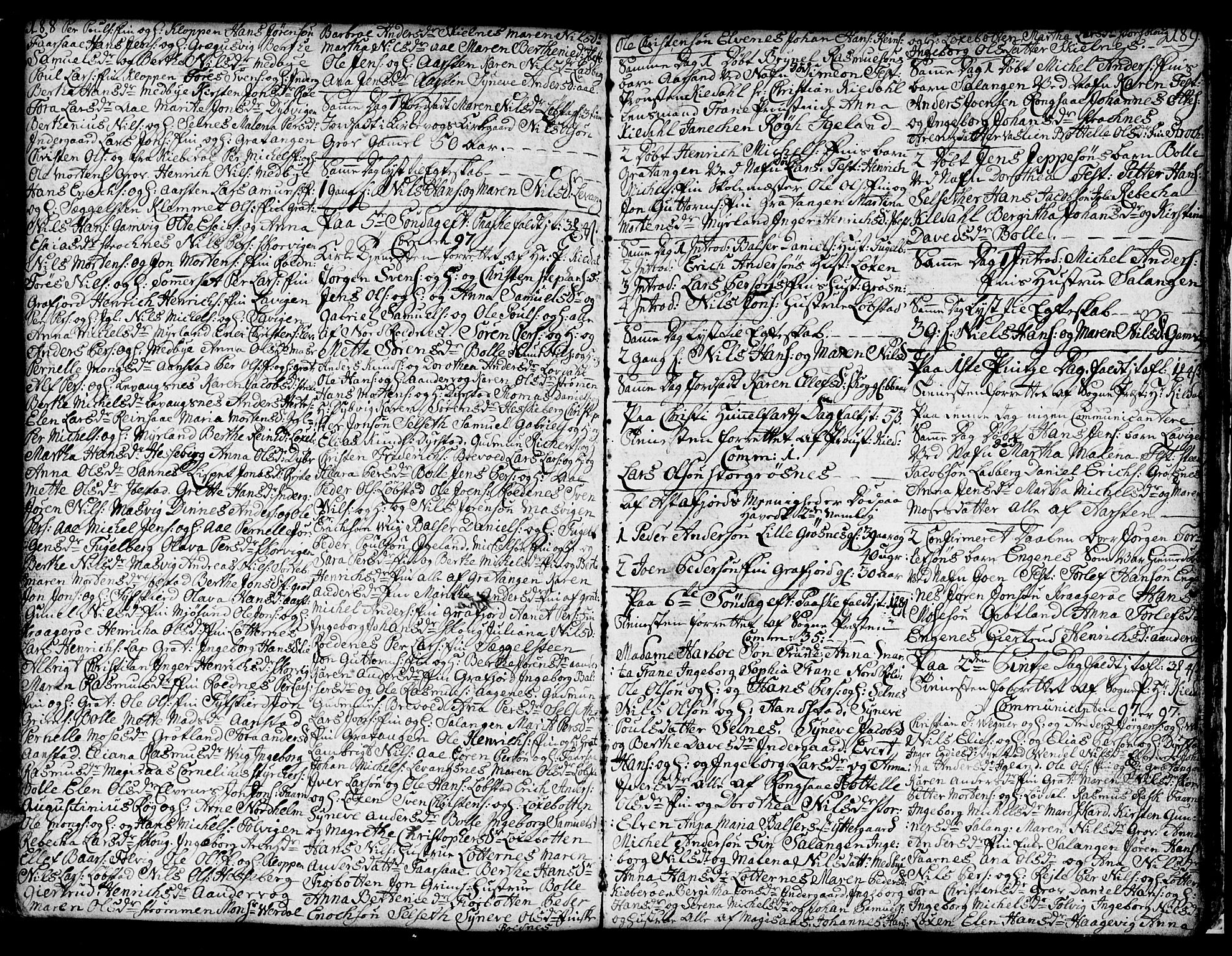 Ibestad sokneprestembete, SATØ/S-0077/H/Ha/Hab/L0001klokker: Parish register (copy) no. 1, 1776-1808, p. 188-189