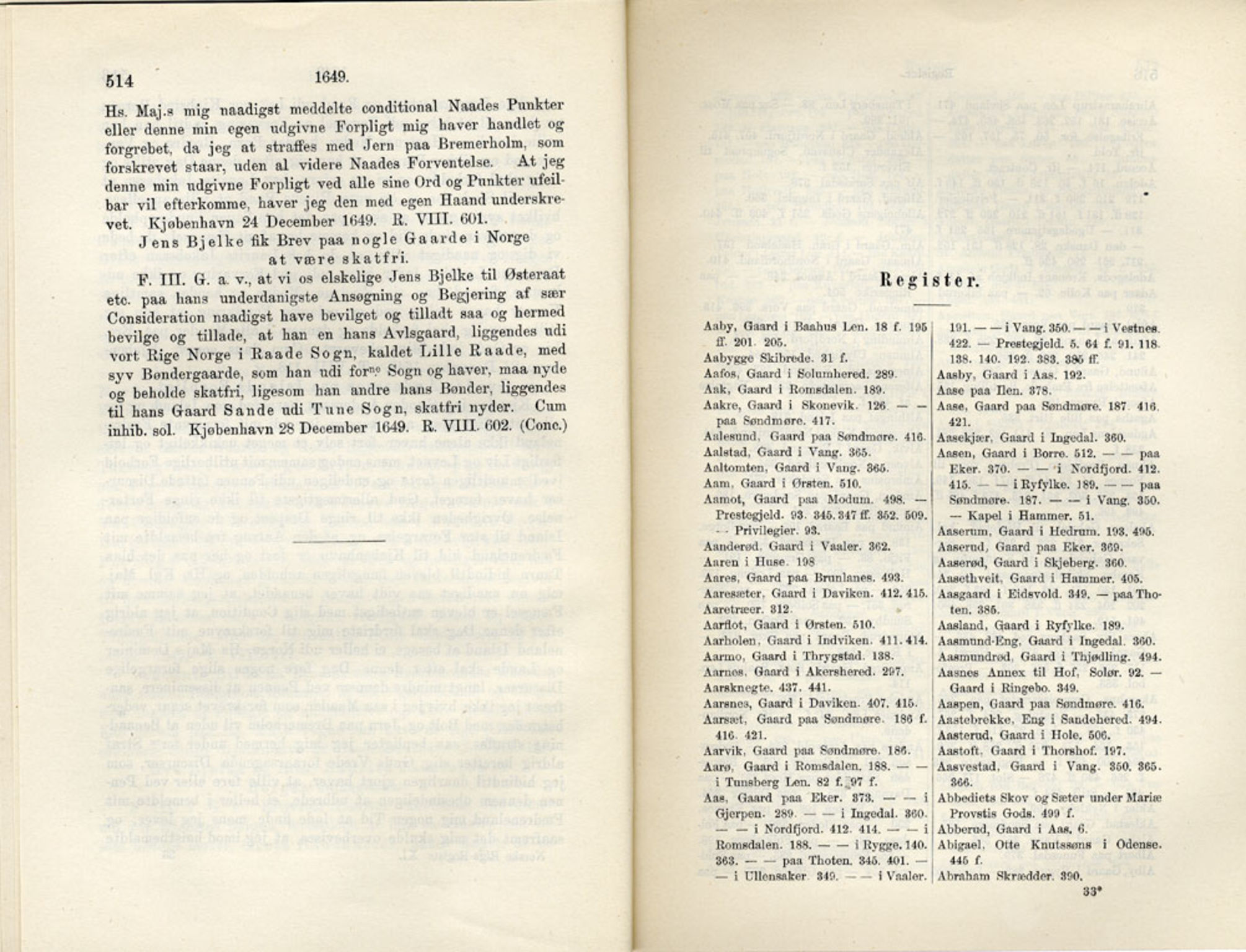 Publikasjoner utgitt av Det Norske Historiske Kildeskriftfond, PUBL/-/-/-: Norske Rigs-Registranter, bind 9, 1648-1649, p. 514-515