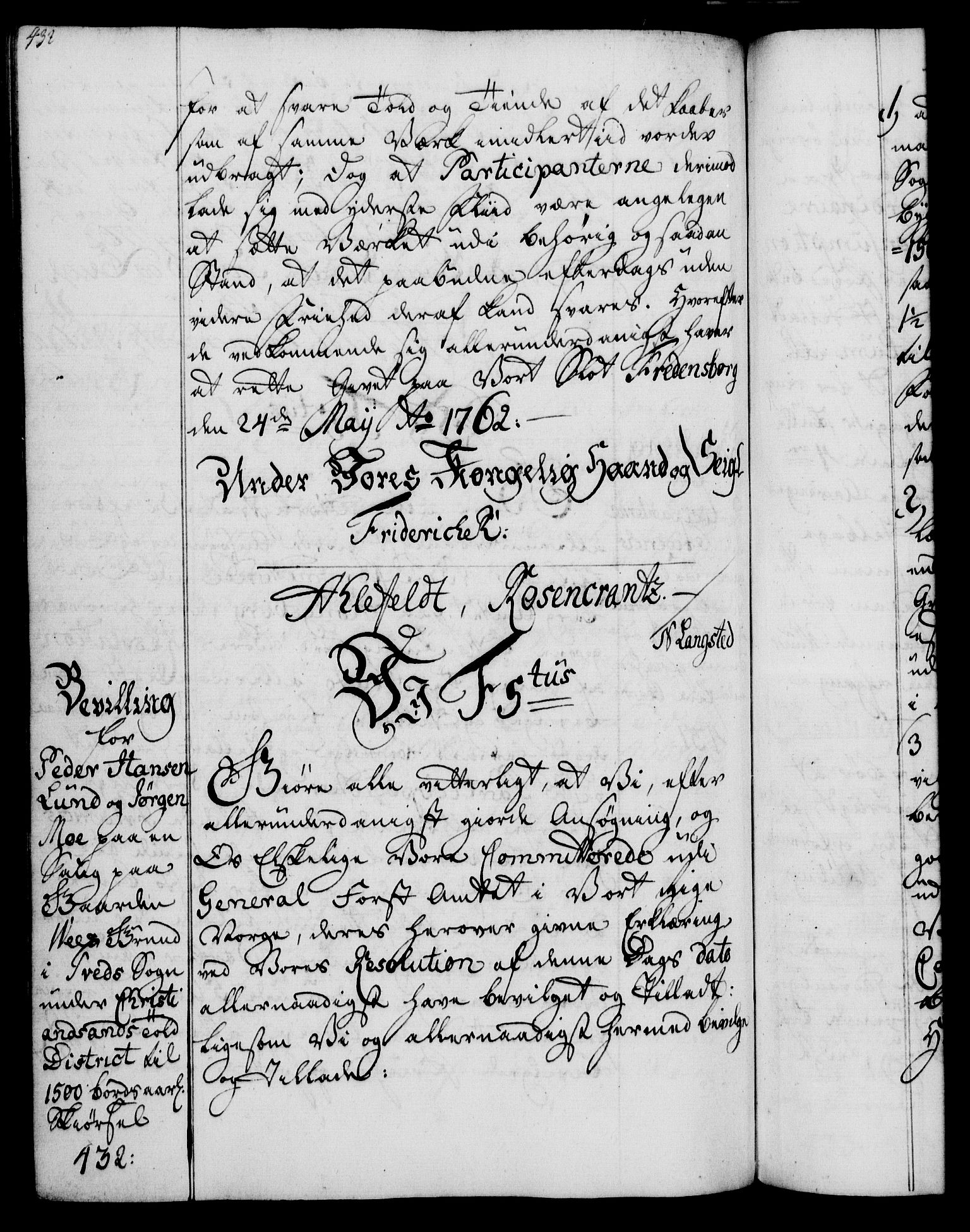 Rentekammeret, Kammerkanselliet, AV/RA-EA-3111/G/Gg/Gga/L0007: Norsk ekspedisjonsprotokoll med register (merket RK 53.7), 1759-1768, p. 432