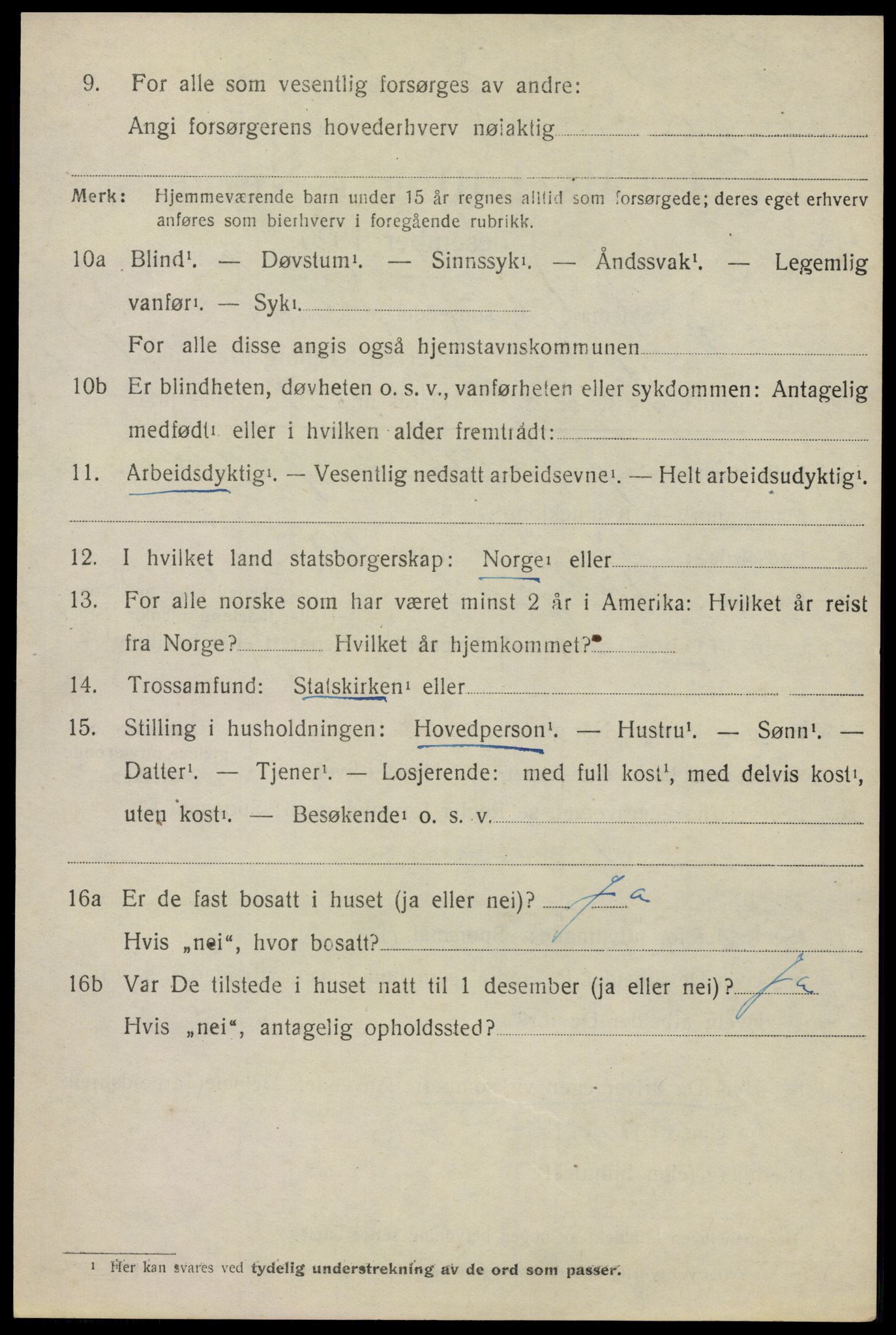 SAO, 1920 census for Vestby, 1920, p. 3336