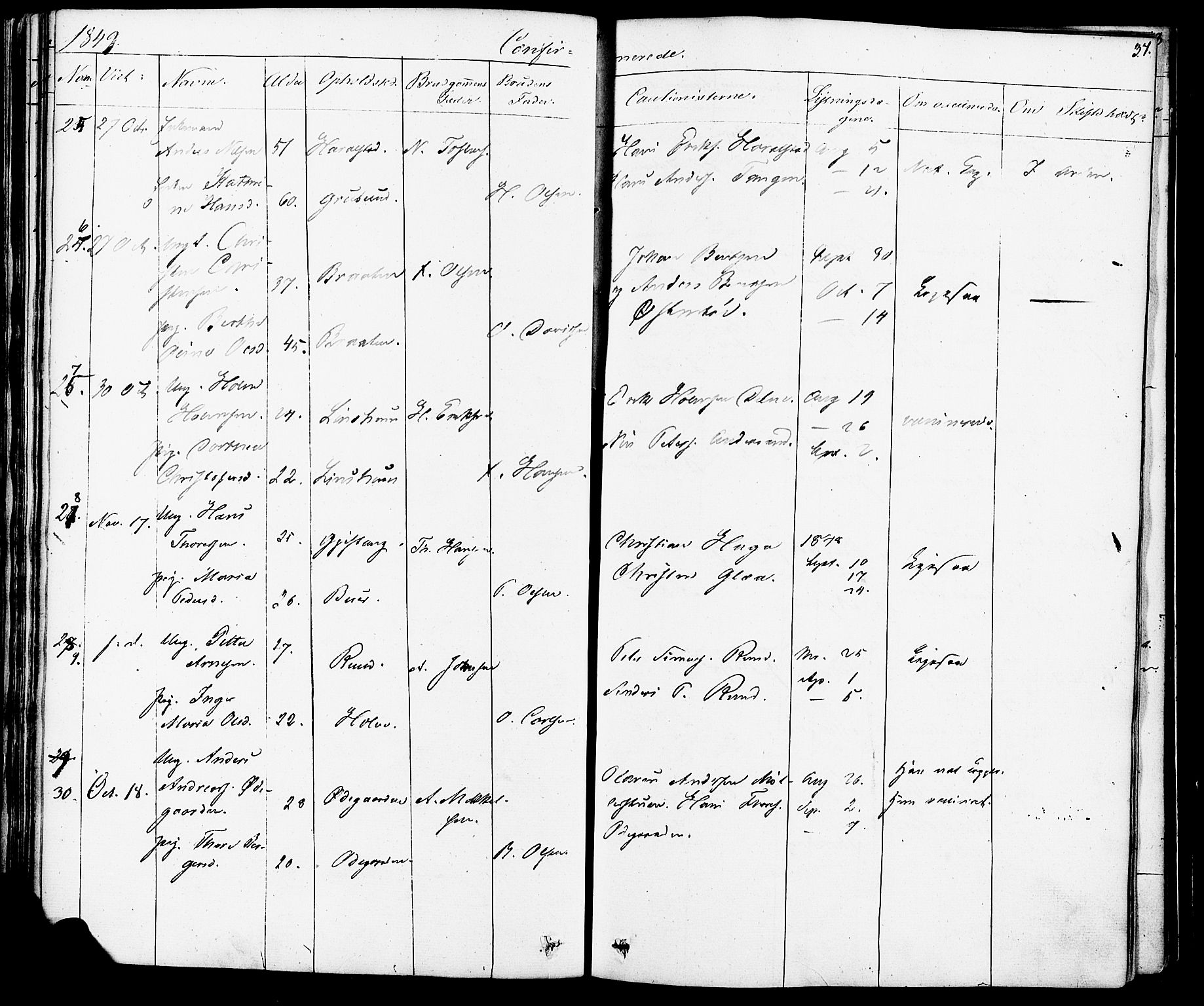 Enebakk prestekontor Kirkebøker, AV/SAO-A-10171c/F/Fa/L0012: Parish register (official) no. I 12, 1832-1882, p. 37