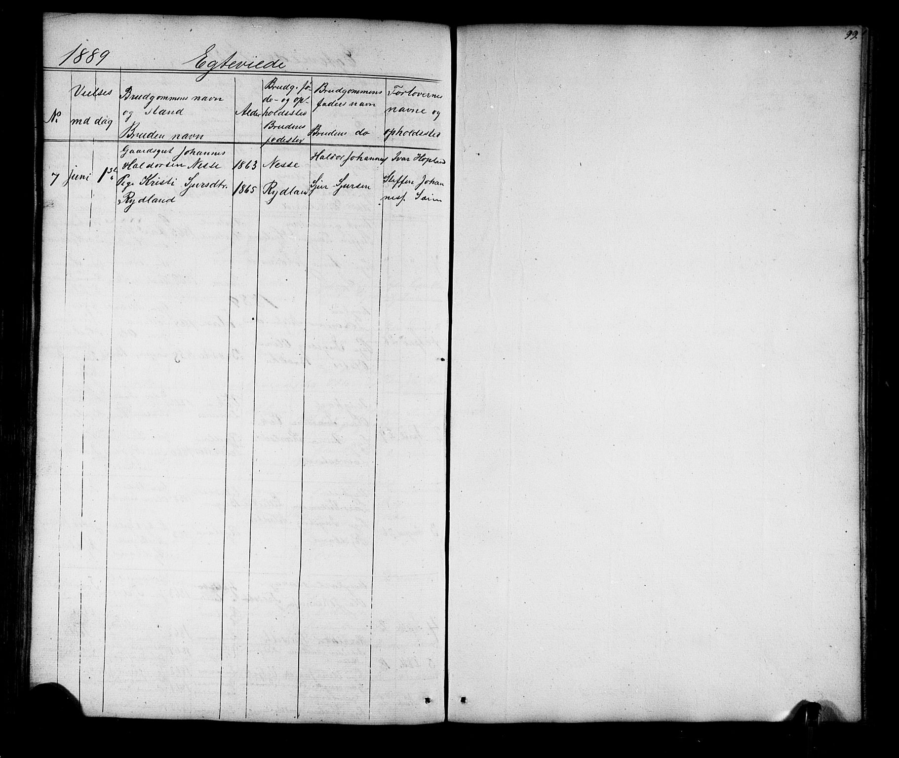 Alversund Sokneprestembete, SAB/A-73901/H/Ha/Hab: Parish register (copy) no. D 2, 1851-1889, p. 99