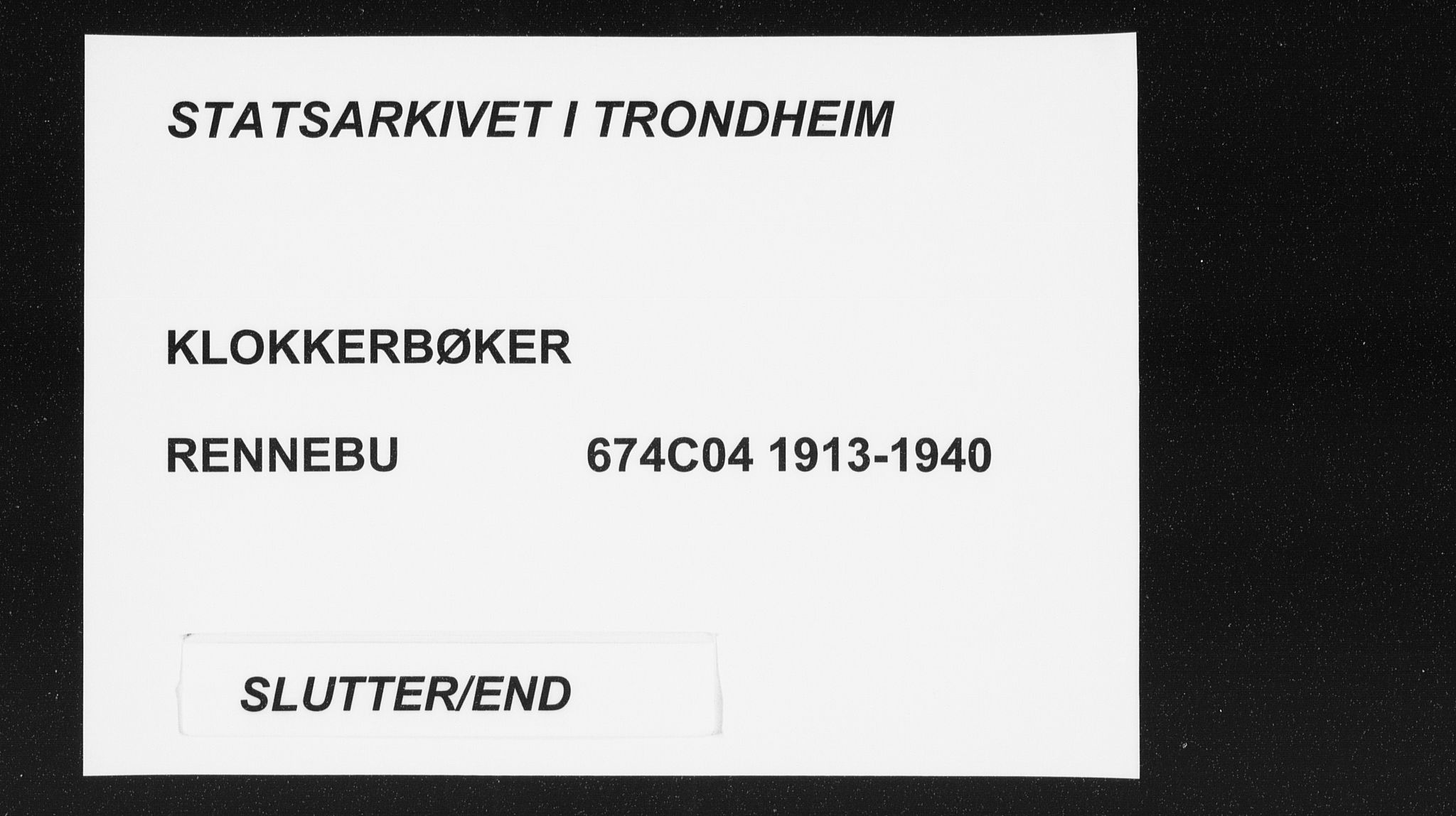 Ministerialprotokoller, klokkerbøker og fødselsregistre - Sør-Trøndelag, AV/SAT-A-1456/674/L0877: Parish register (copy) no. 674C04, 1913-1940