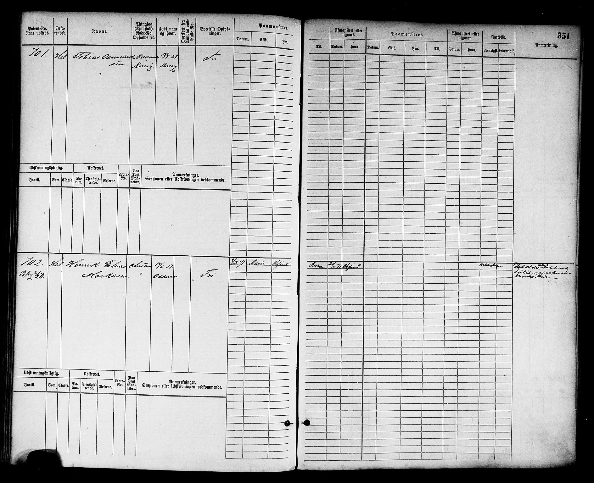 Kristiansand mønstringskrets, AV/SAK-2031-0015/F/Fb/L0003: Hovedrulle nr 1-762, I-10, 1860-1911, p. 367