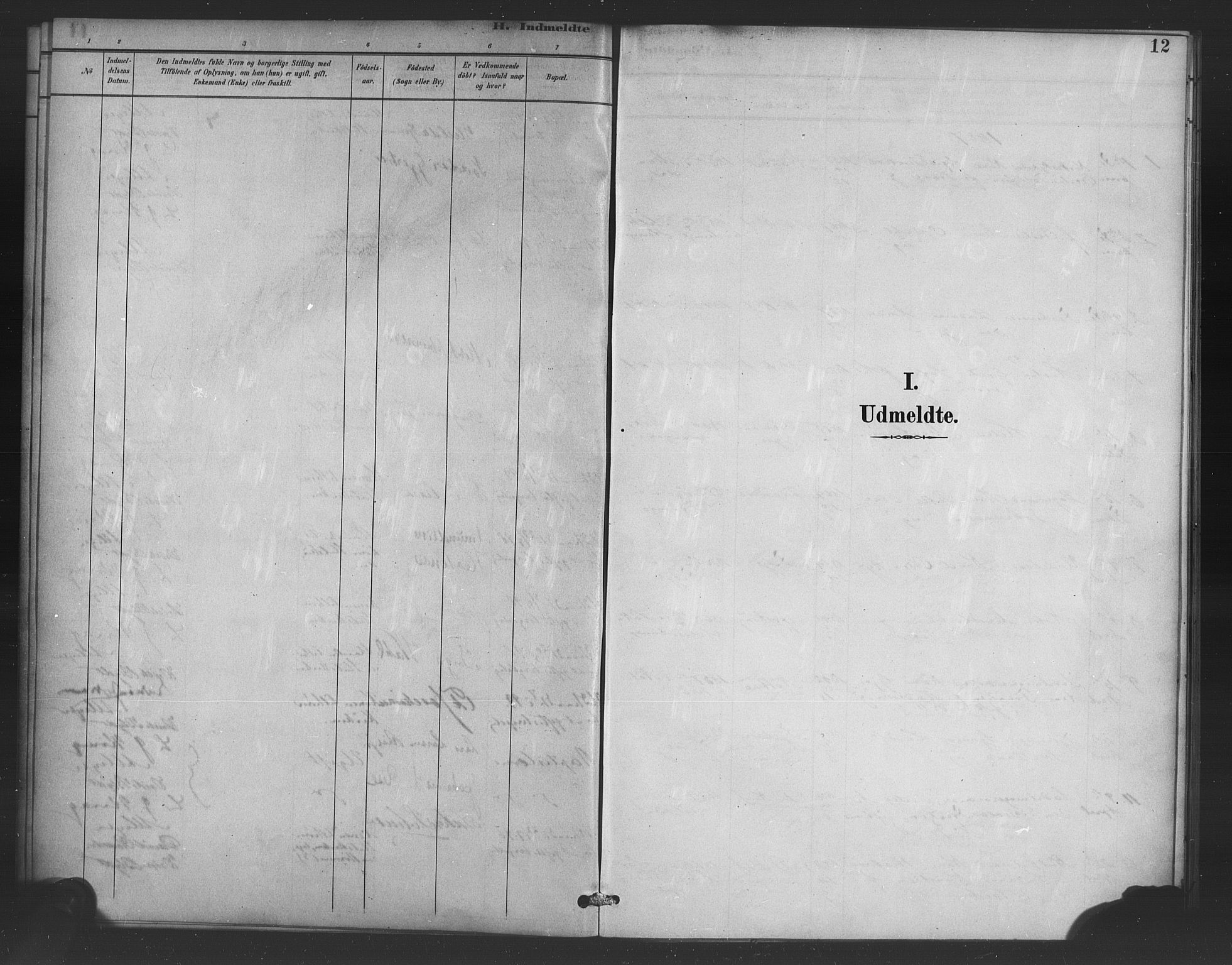 Korskirken sokneprestembete, SAB/A-76101/H/Haa/L0052: Parish register (official) no. G 2, 1887-1899, p. 12