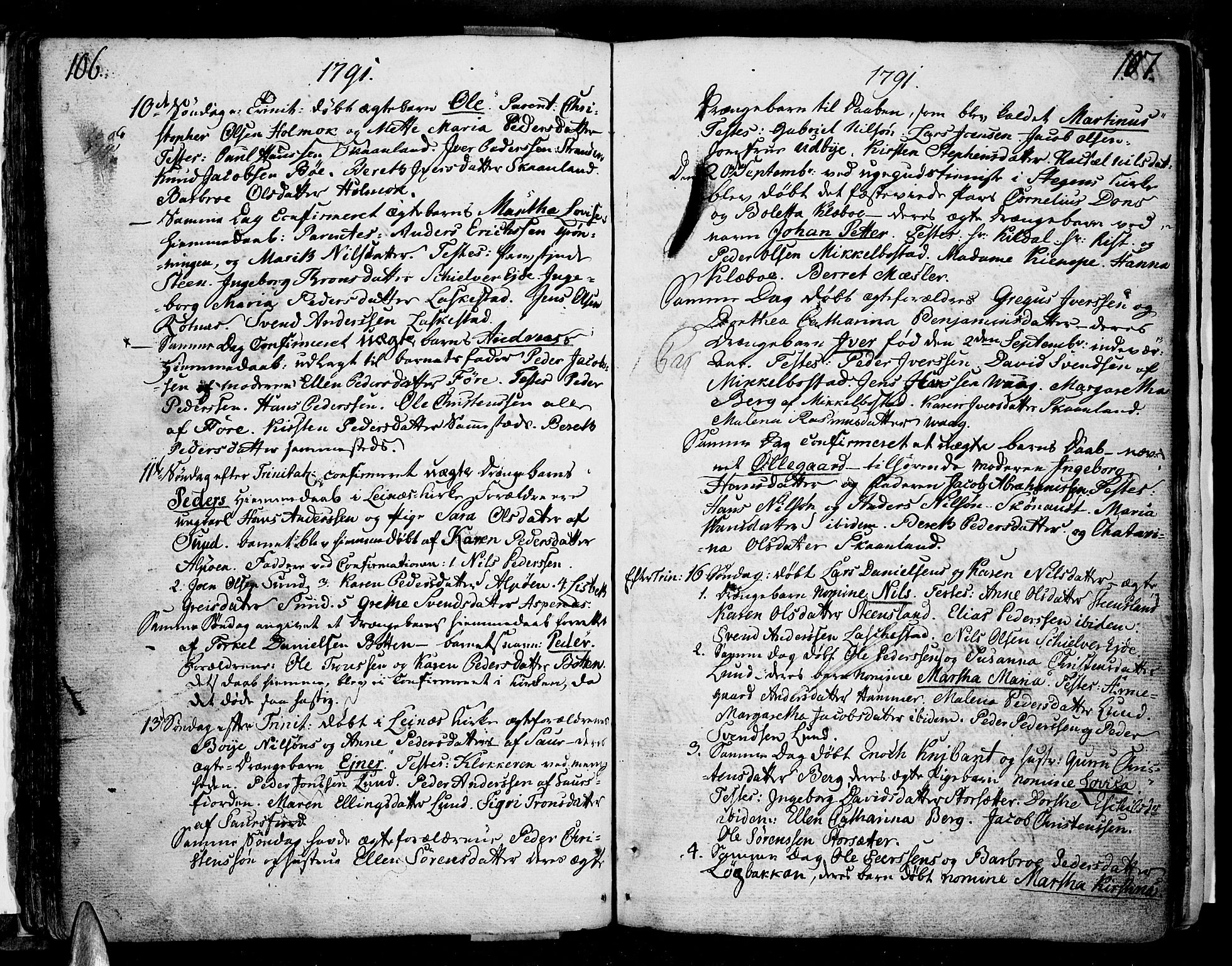 Ministerialprotokoller, klokkerbøker og fødselsregistre - Nordland, SAT/A-1459/855/L0796: Parish register (official) no. 855A04, 1776-1813, p. 106-107