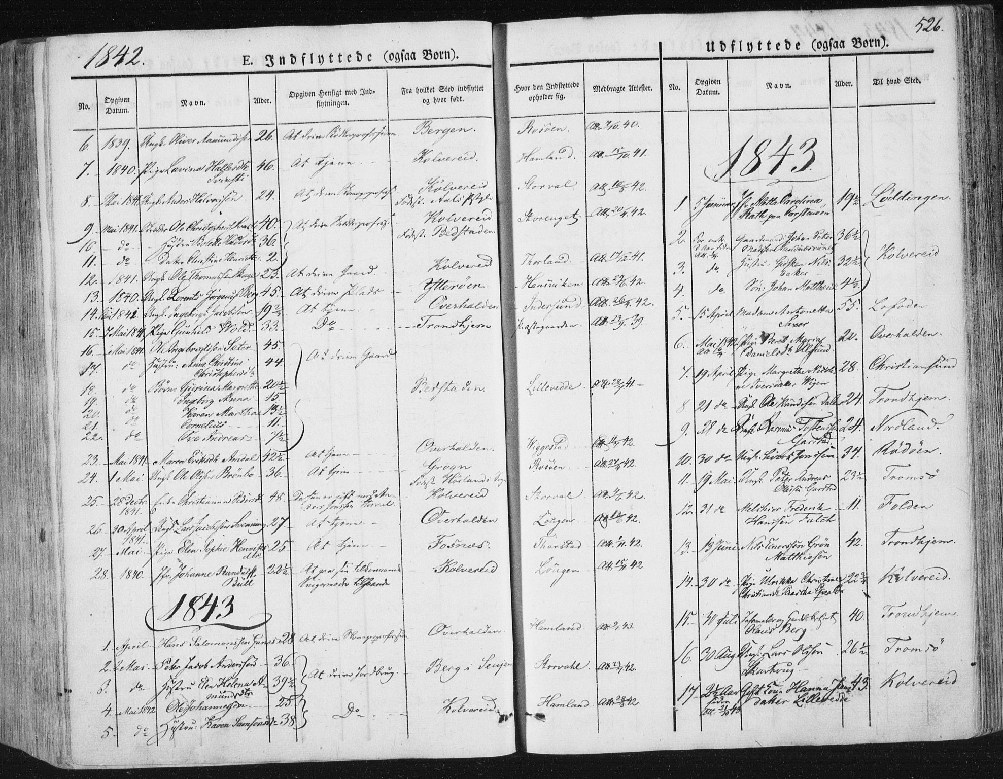 Ministerialprotokoller, klokkerbøker og fødselsregistre - Nord-Trøndelag, SAT/A-1458/784/L0669: Parish register (official) no. 784A04, 1829-1859, p. 526