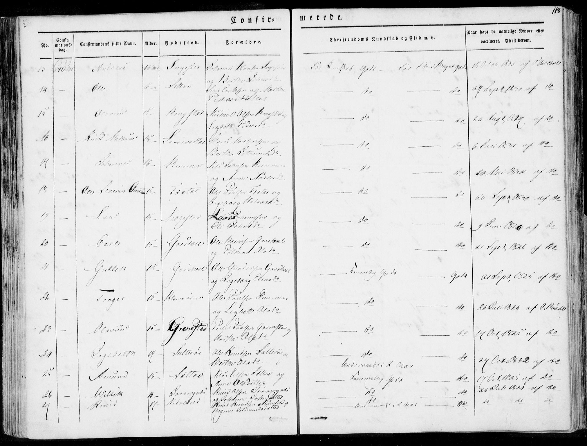 Ministerialprotokoller, klokkerbøker og fødselsregistre - Møre og Romsdal, AV/SAT-A-1454/509/L0104: Parish register (official) no. 509A02, 1833-1847, p. 118