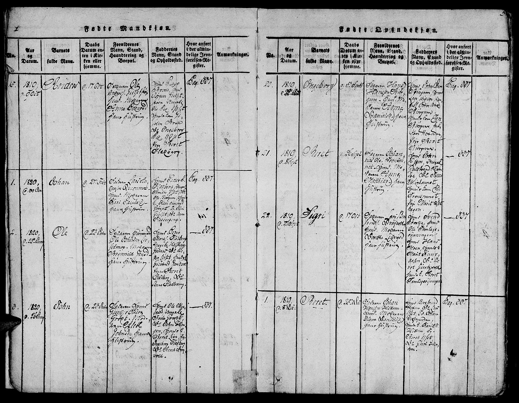 Ministerialprotokoller, klokkerbøker og fødselsregistre - Sør-Trøndelag, SAT/A-1456/685/L0954: Parish register (official) no. 685A03 /1, 1817-1829, p. 5