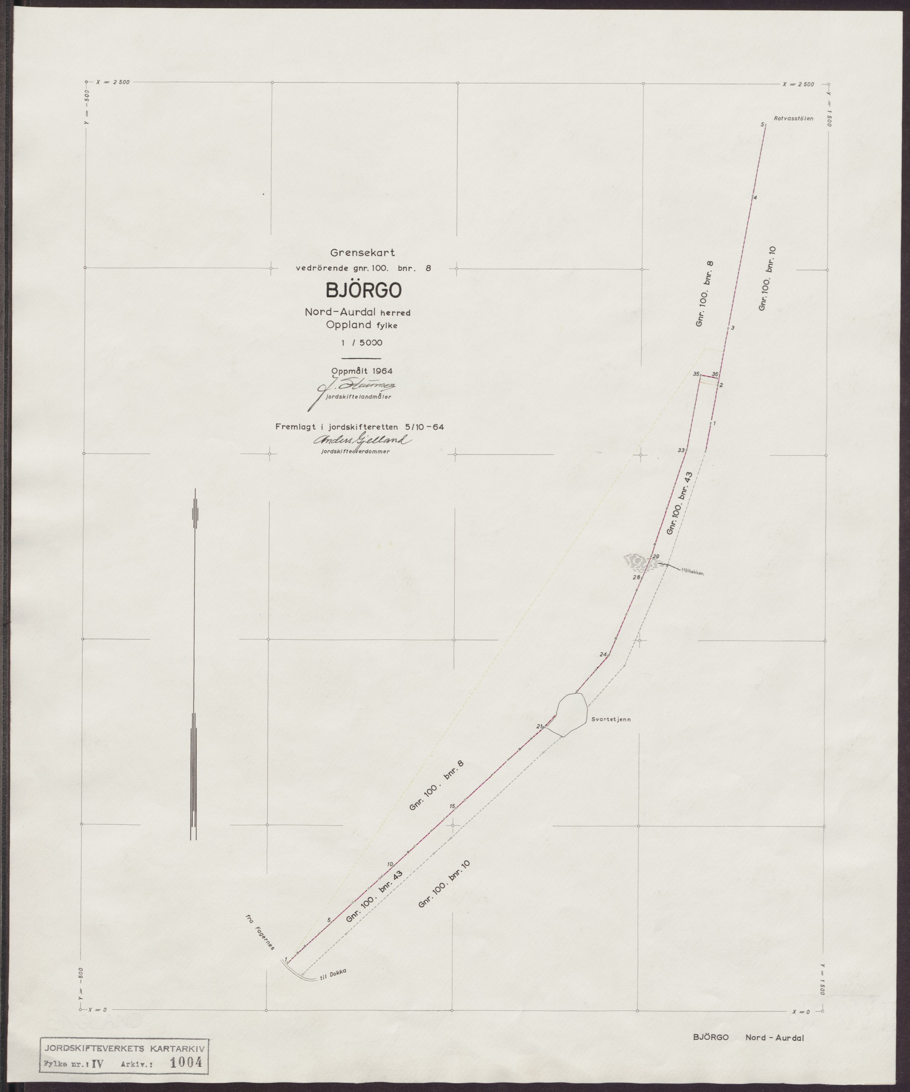 Jordskifteverkets kartarkiv, RA/S-3929/T, 1859-1988, p. 1254