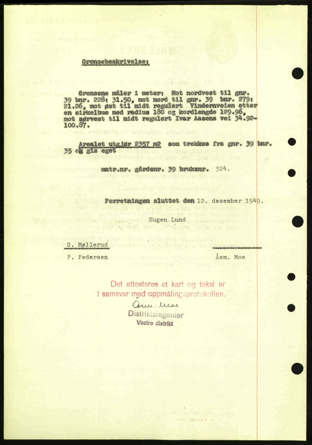 Oslo byskriverembete, AV/SAO-A-10227/G/Gb/Gbd/Gbda/L0017: Mortgage book no. A215, 1949-1950, Diary no: : 15070/1949