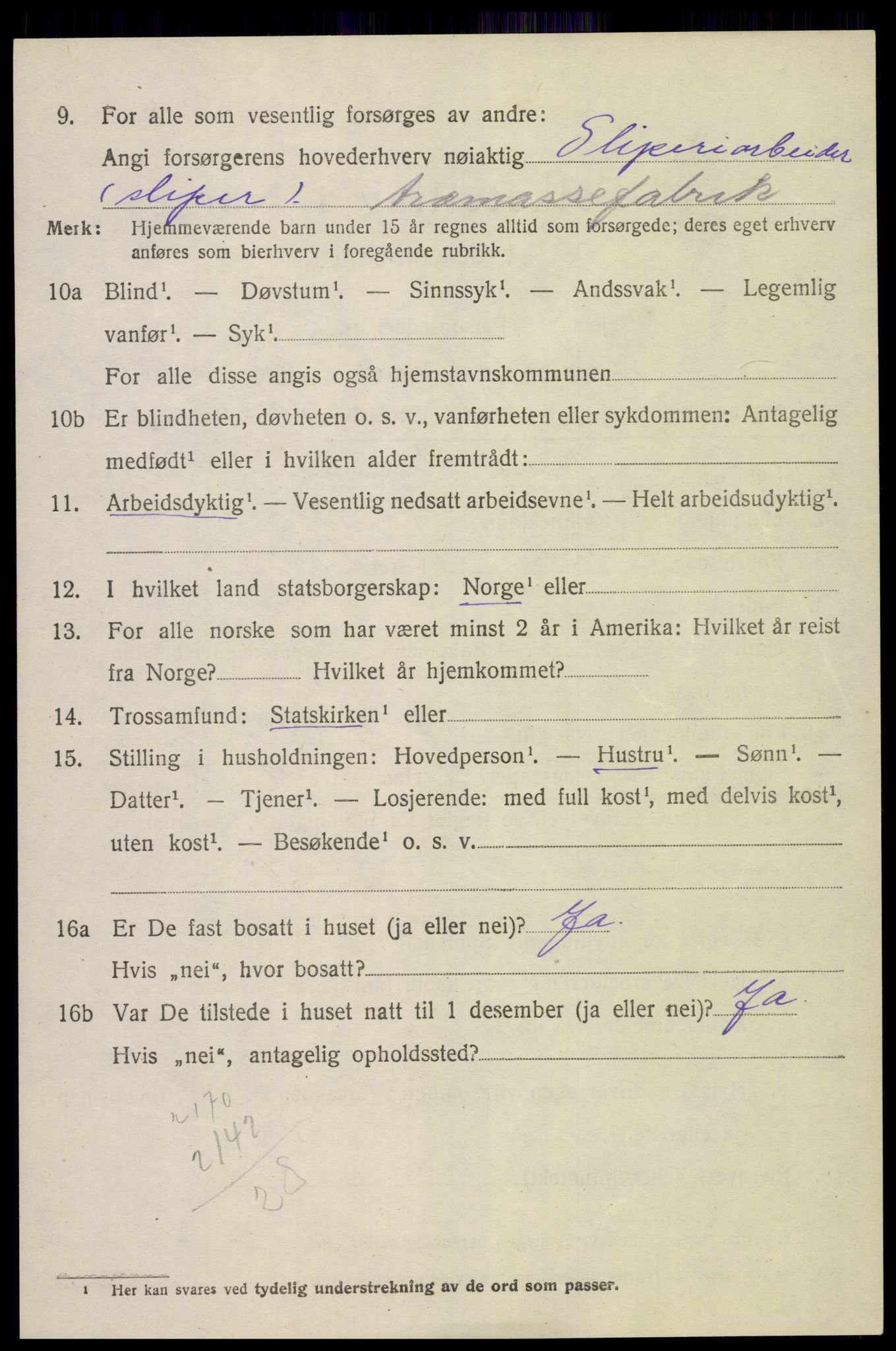 SAK, 1920 census for Øyestad, 1920, p. 4061