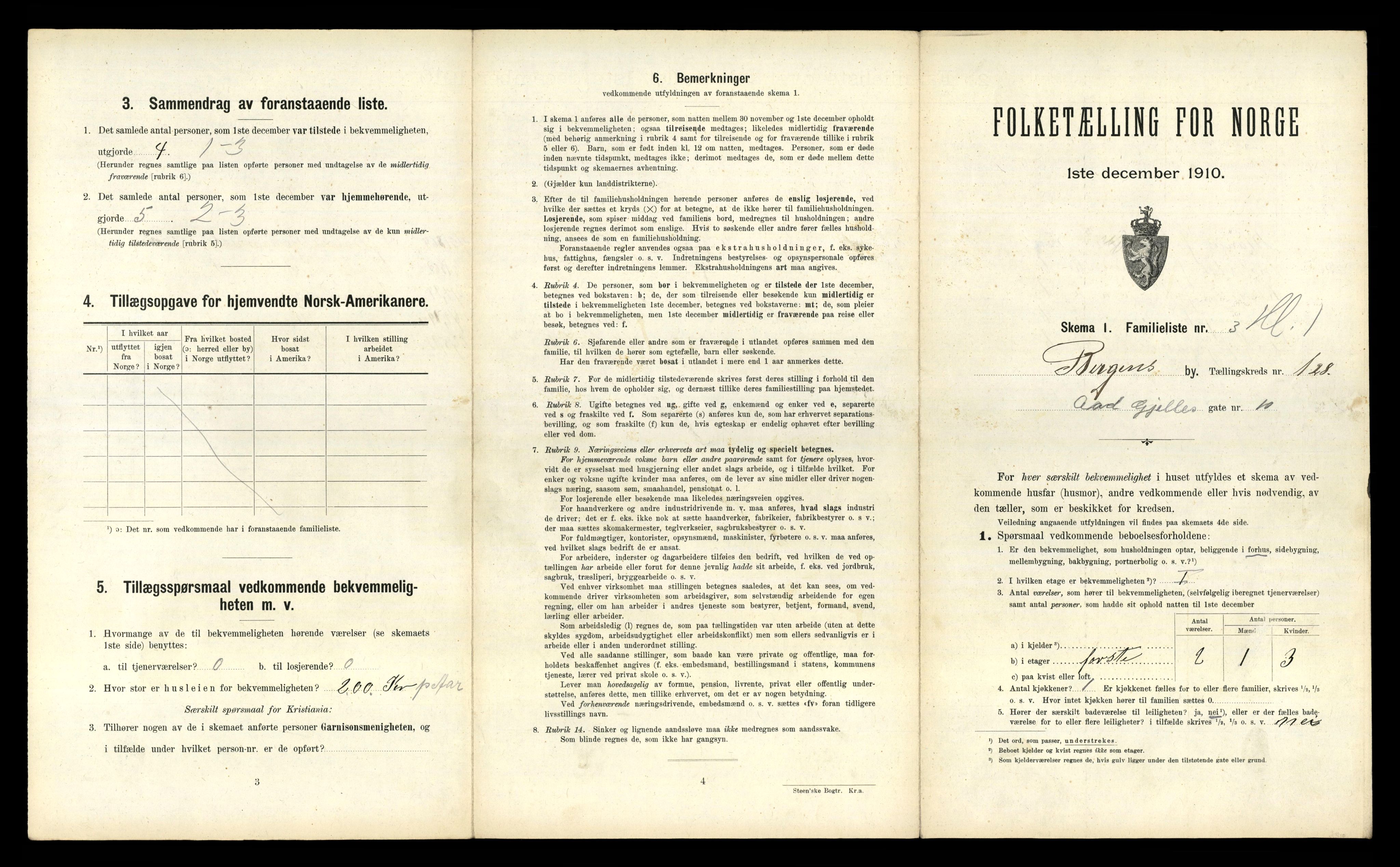 RA, 1910 census for Bergen, 1910, p. 44333