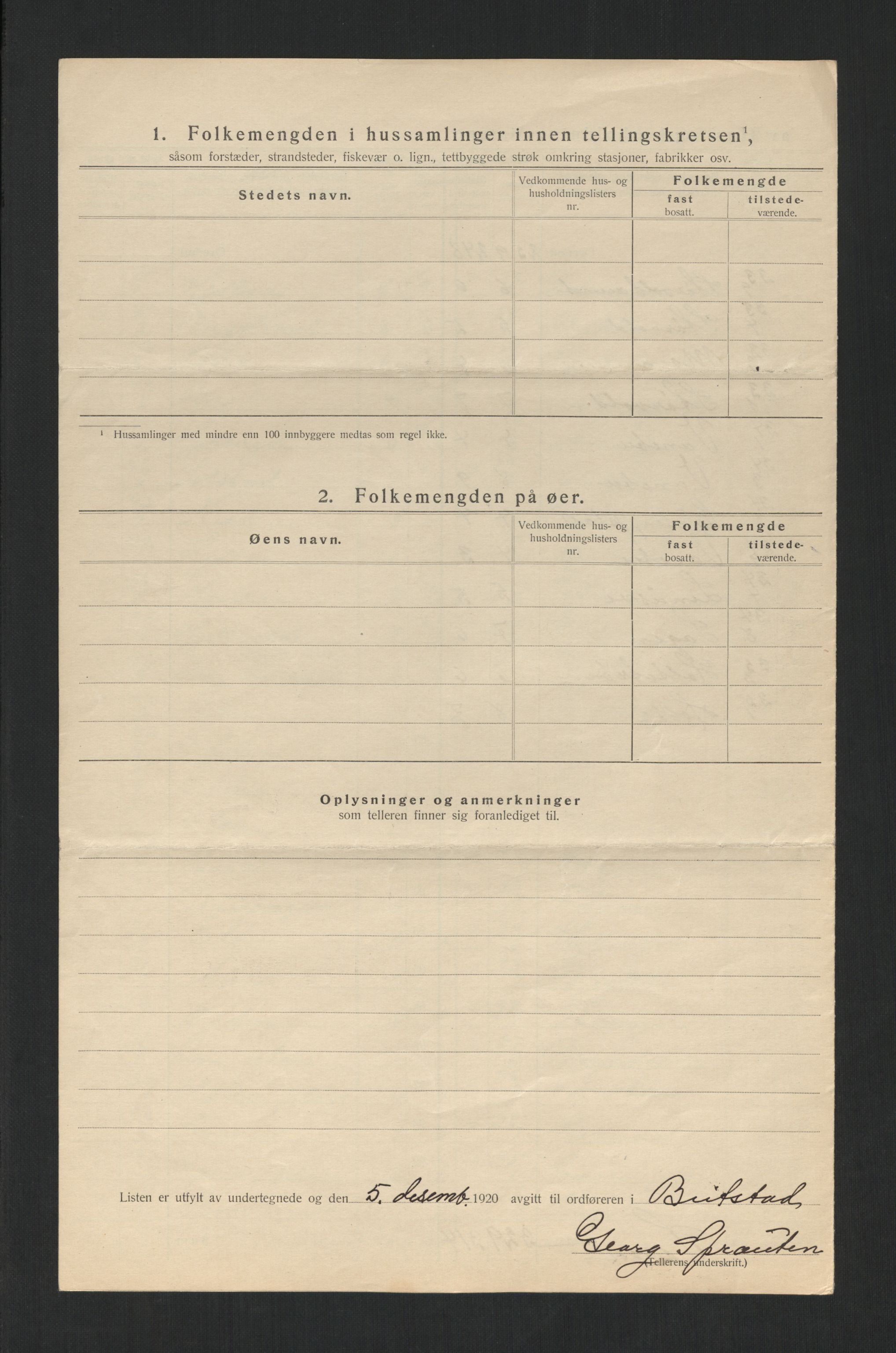 SAT, 1920 census for Beitstad, 1920, p. 9