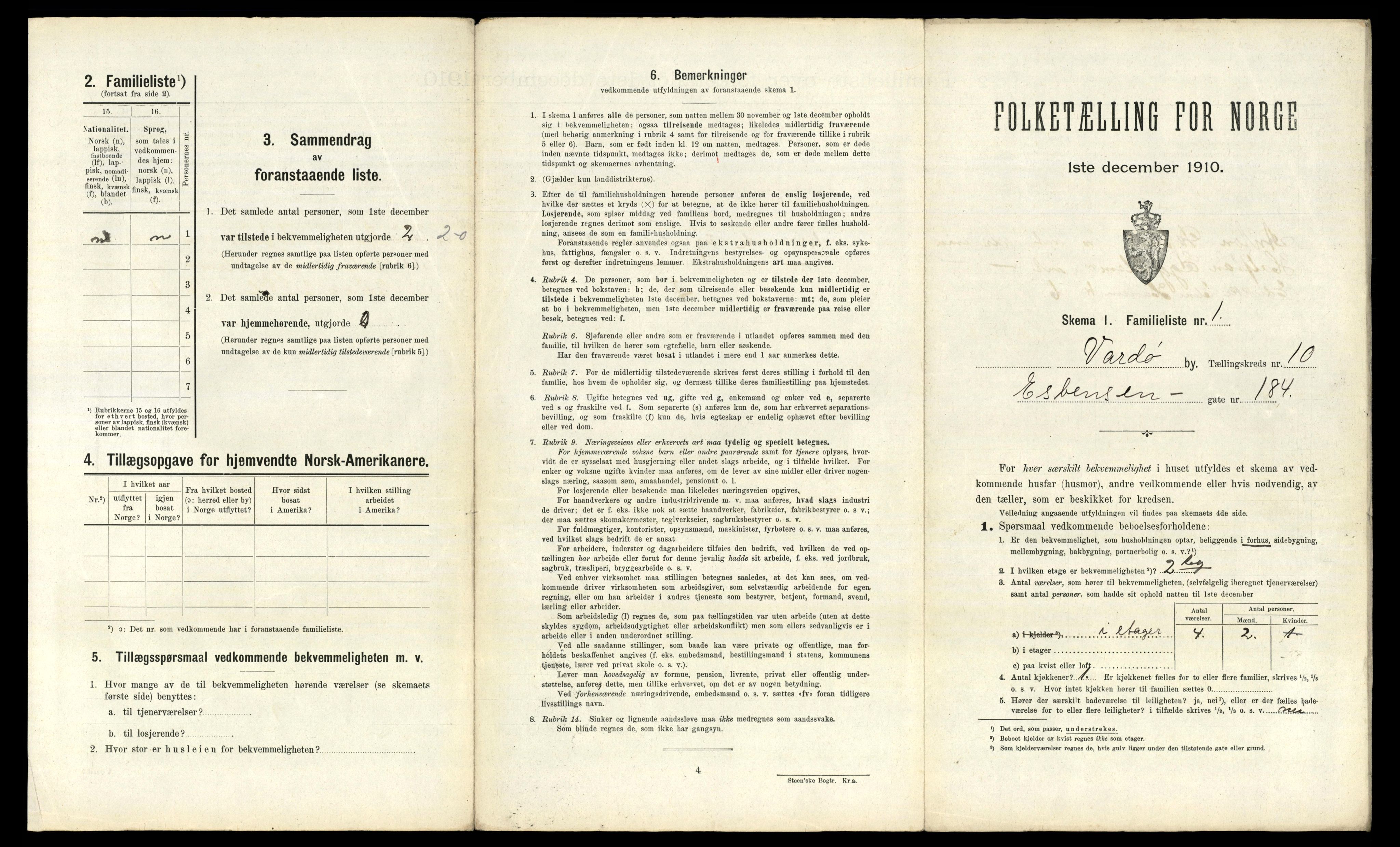 RA, 1910 census for Vardø, 1910, p. 1294