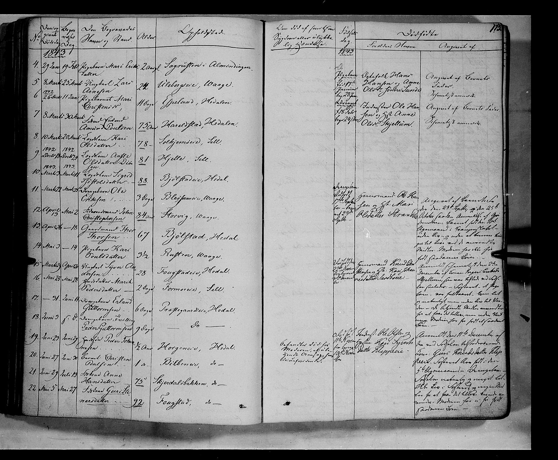 Vågå prestekontor, SAH/PREST-076/H/Ha/Haa/L0005: Parish register (official) no. 5 /1, 1842-1856, p. 175