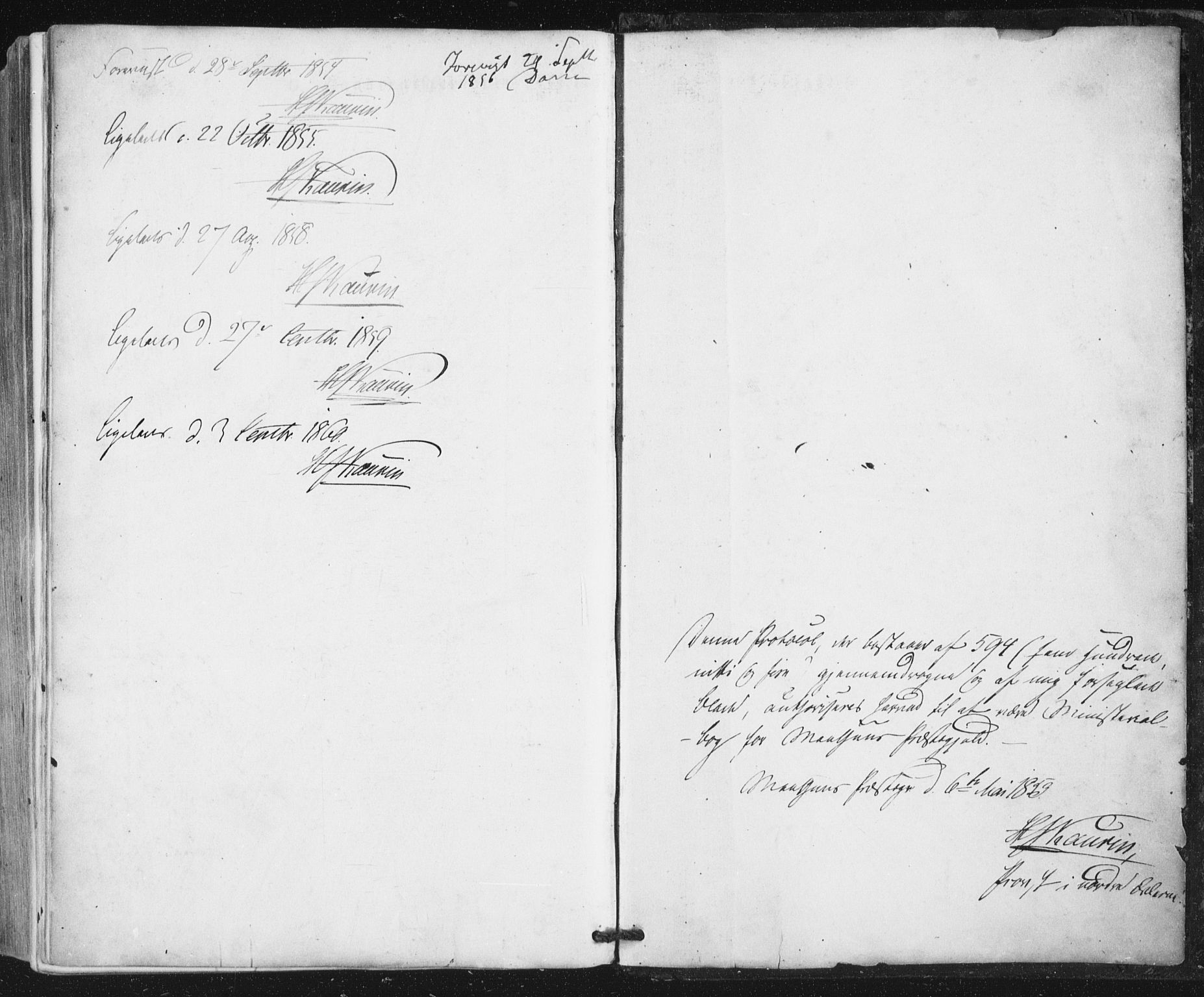 Ministerialprotokoller, klokkerbøker og fødselsregistre - Sør-Trøndelag, SAT/A-1456/691/L1076: Parish register (official) no. 691A08, 1852-1861