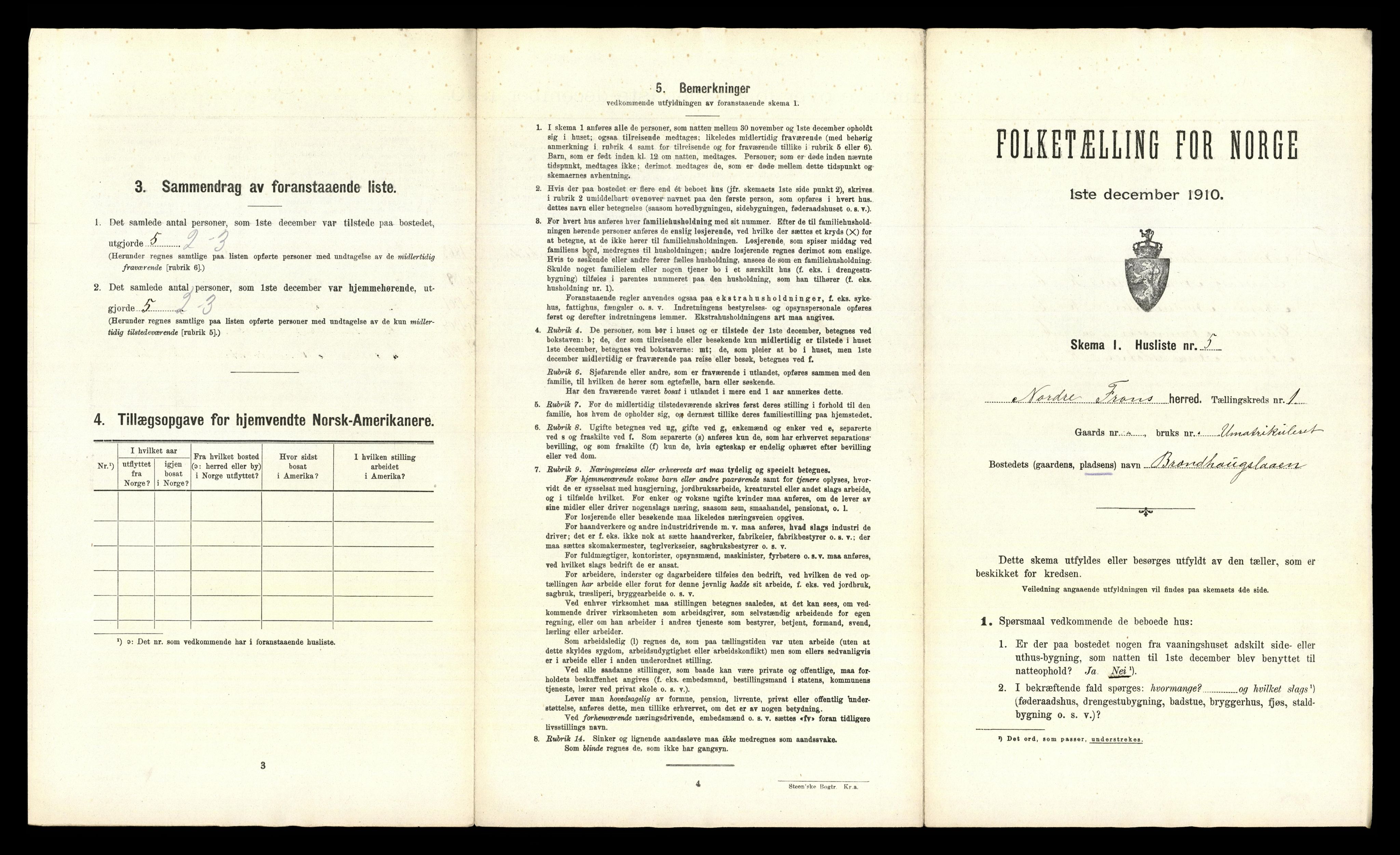 RA, 1910 census for Nord-Fron, 1910, p. 50