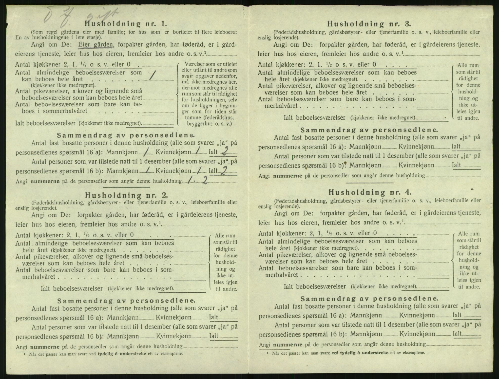 SAT, 1920 census for Borge, 1920, p. 1152