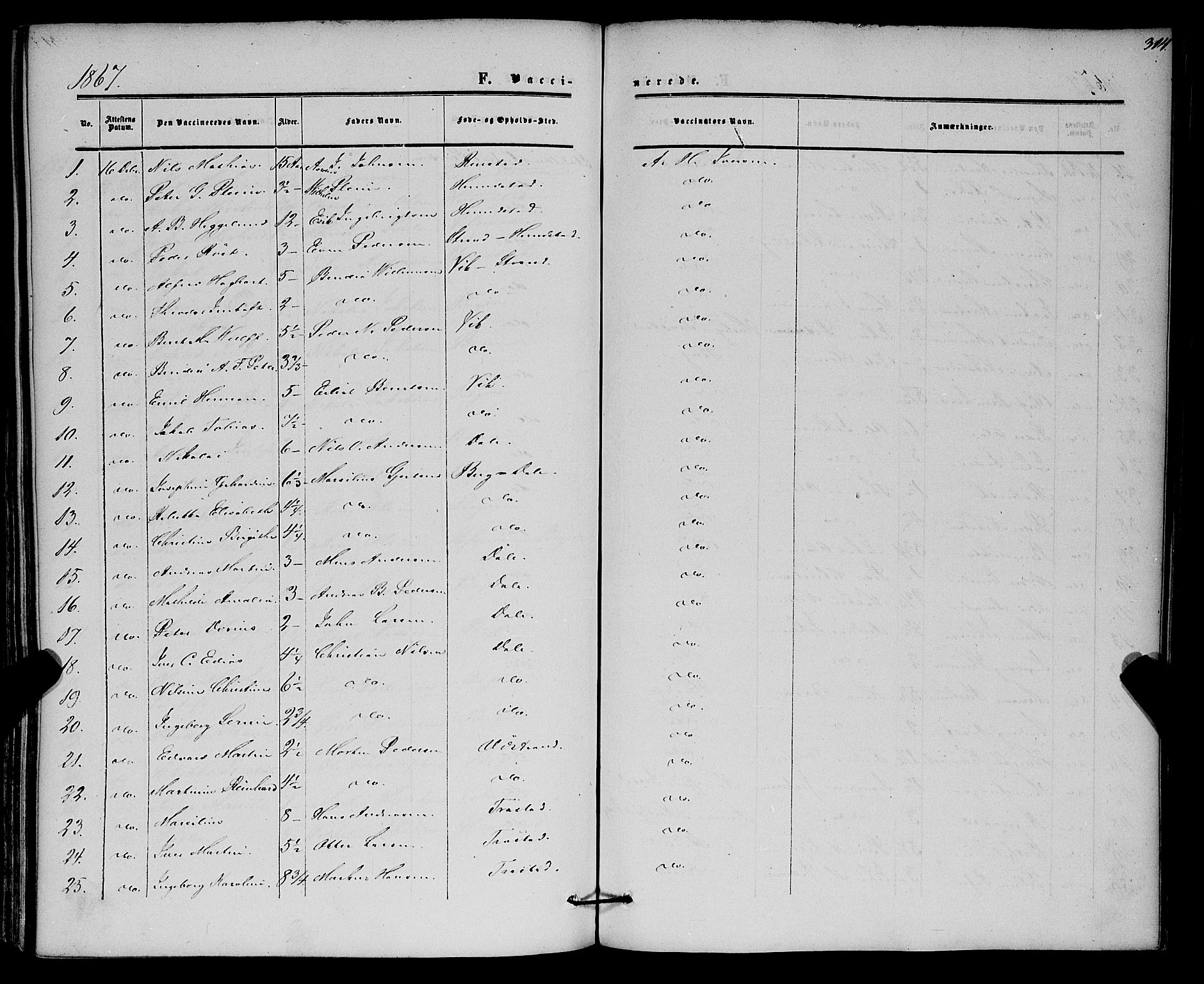 Kvæfjord sokneprestkontor, SATØ/S-1323/G/Ga/Gaa/L0004kirke: Parish register (official) no. 4, 1857-1877, p. 314