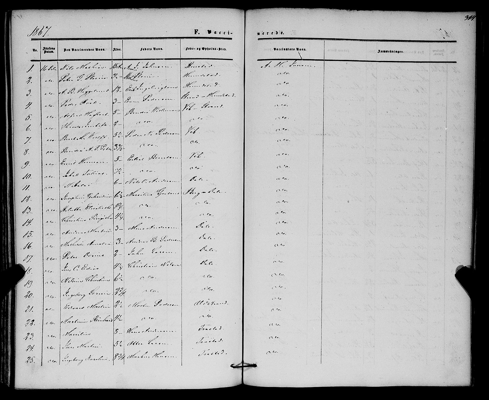 Kvæfjord sokneprestkontor, AV/SATØ-S-1323/G/Ga/Gaa/L0004kirke: Parish register (official) no. 4, 1857-1877, p. 314