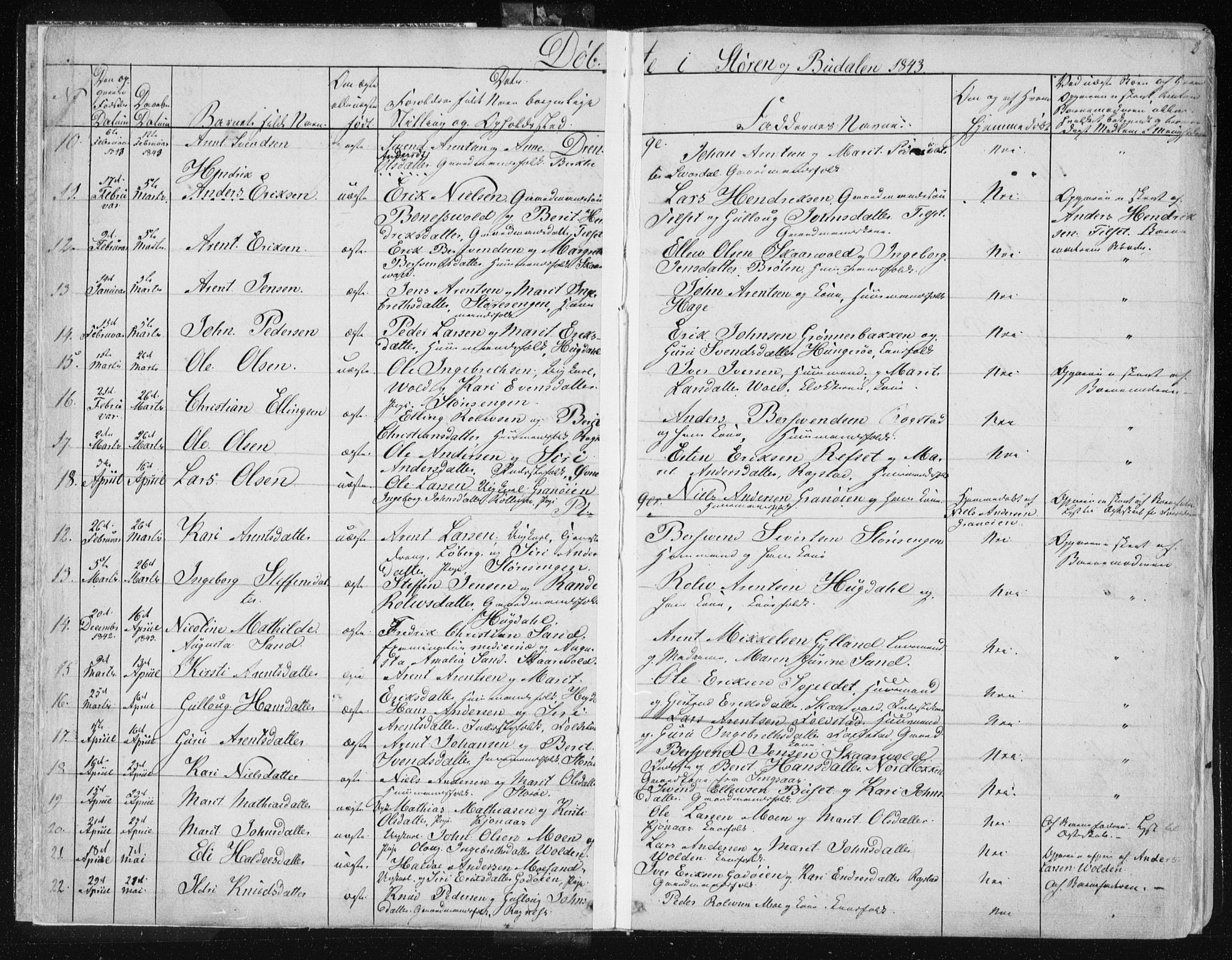 Ministerialprotokoller, klokkerbøker og fødselsregistre - Sør-Trøndelag, AV/SAT-A-1456/687/L0997: Parish register (official) no. 687A05 /1, 1843-1848, p. 2