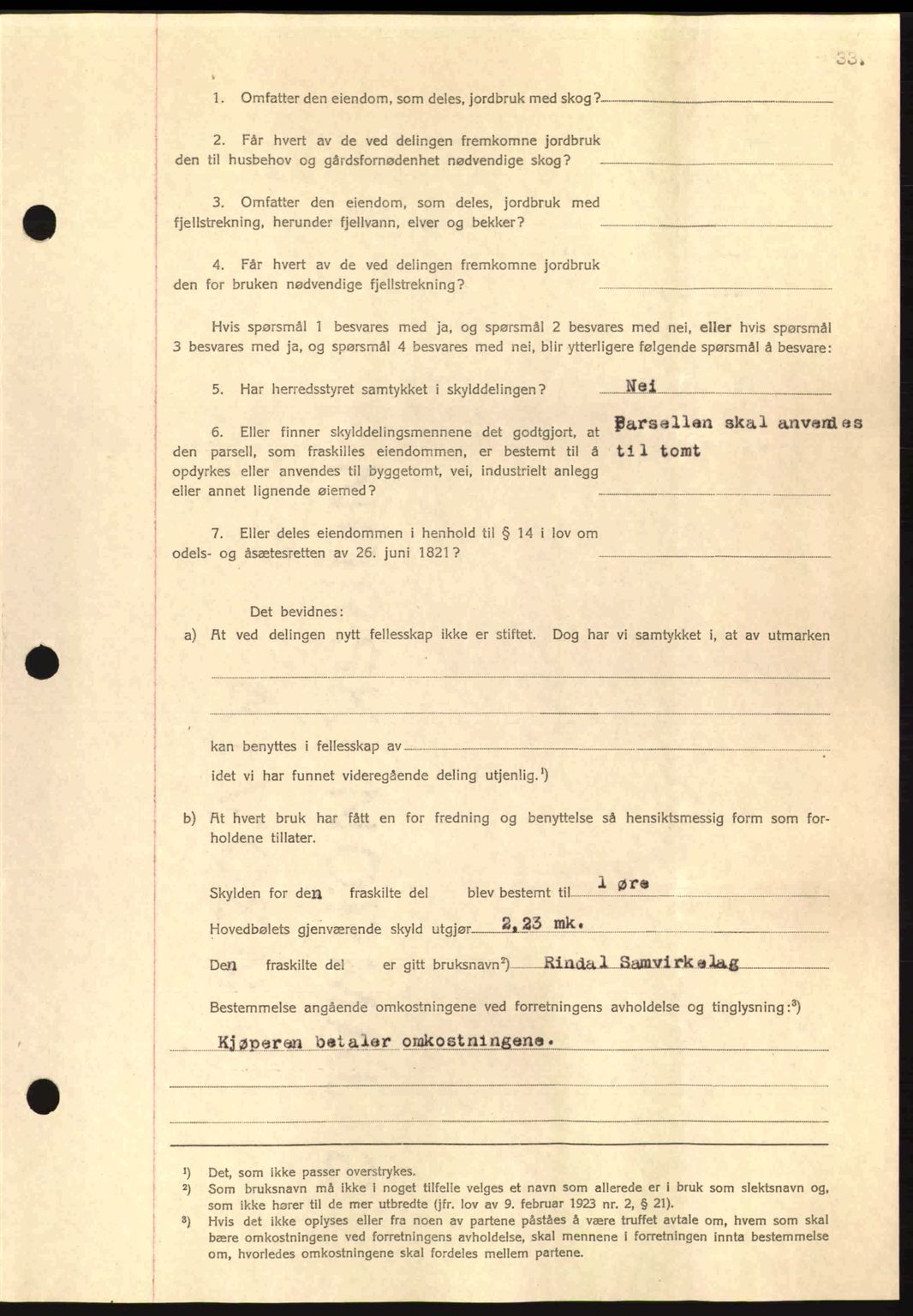 Nordmøre sorenskriveri, SAT/A-4132/1/2/2Ca: Mortgage book no. A84, 1938-1938, Diary no: : 1505/1938