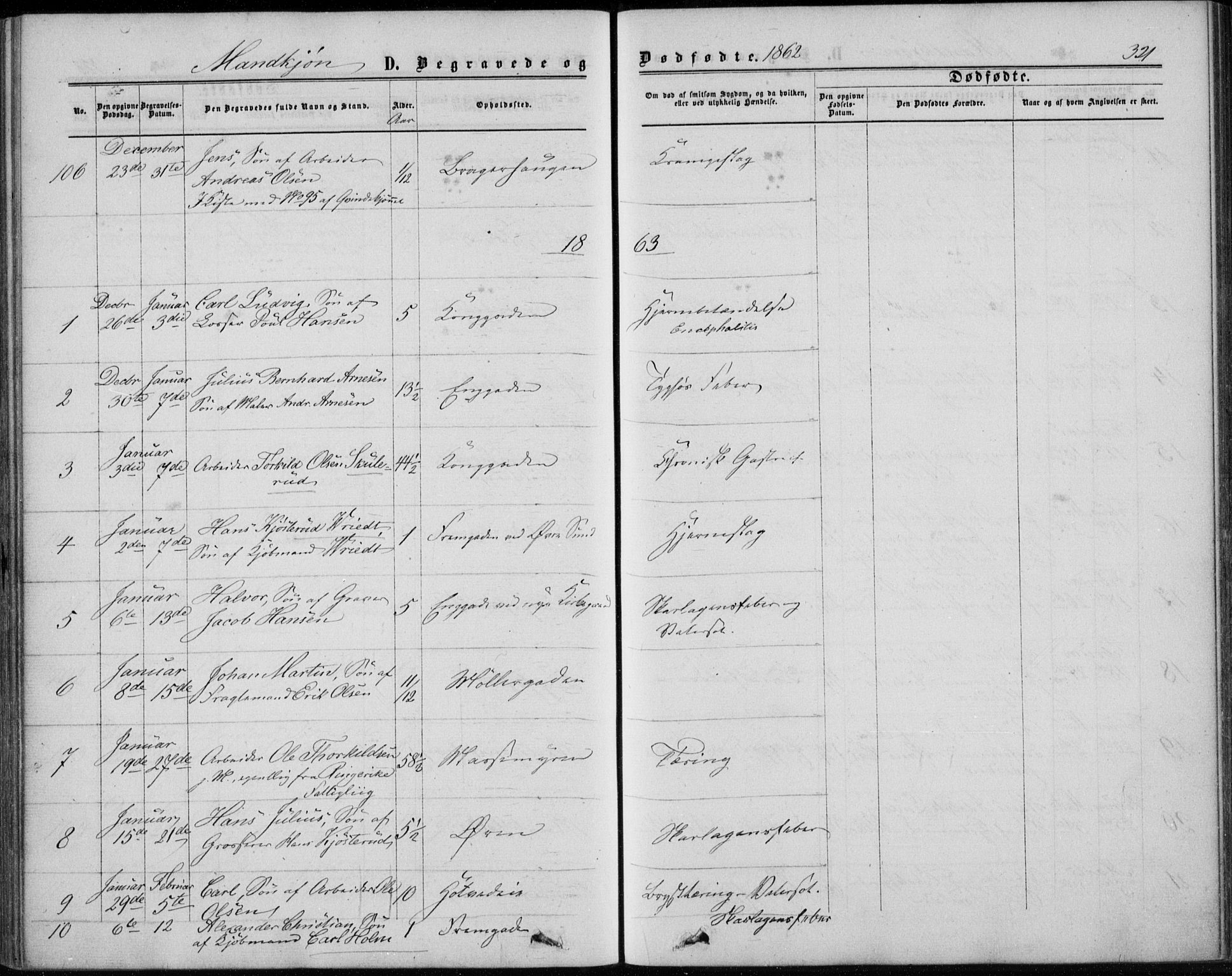 Bragernes kirkebøker, AV/SAKO-A-6/F/Fb/L0003: Parish register (official) no. II 3, 1860-1868, p. 321