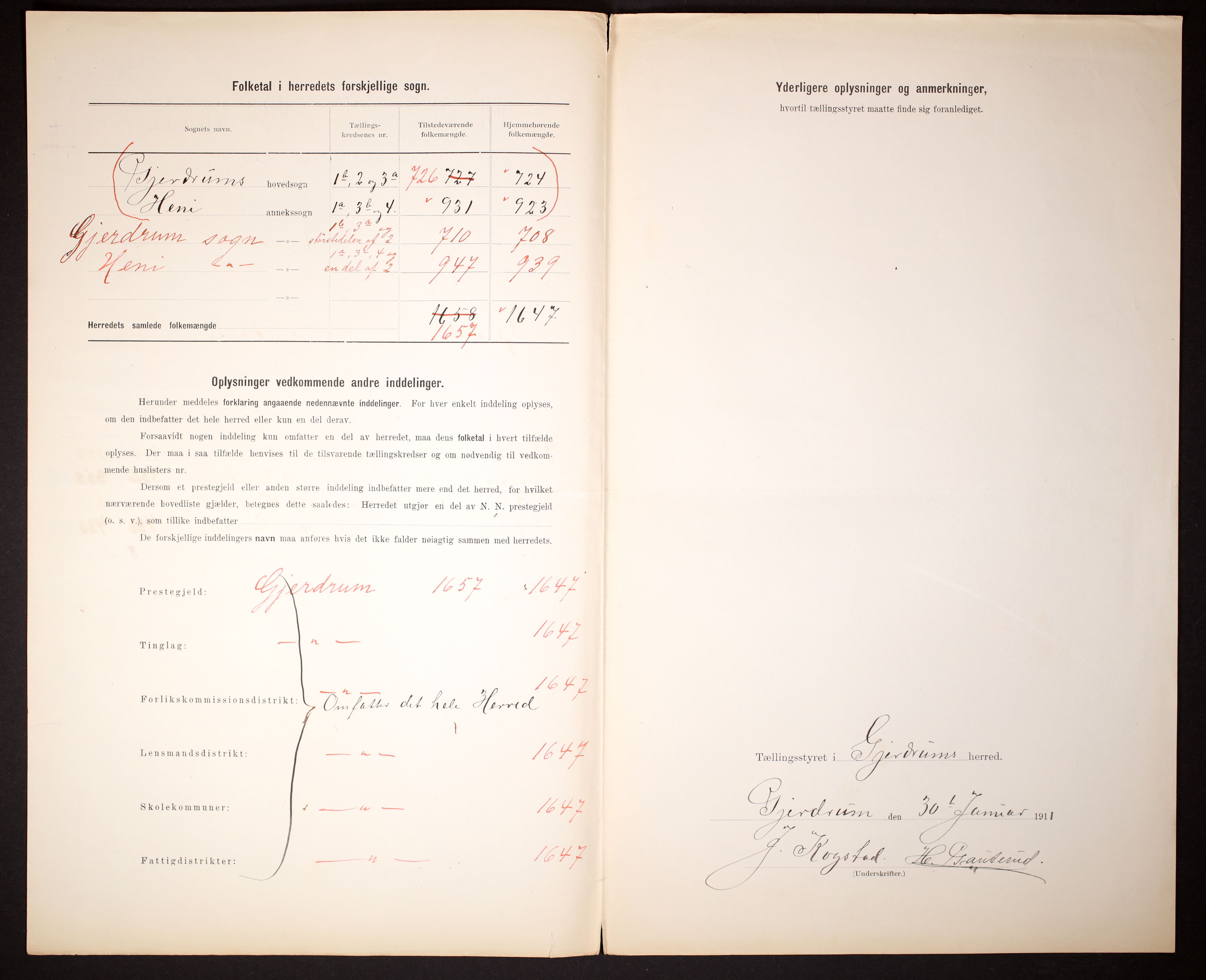 RA, 1910 census for Gjerdrum, 1910, p. 3