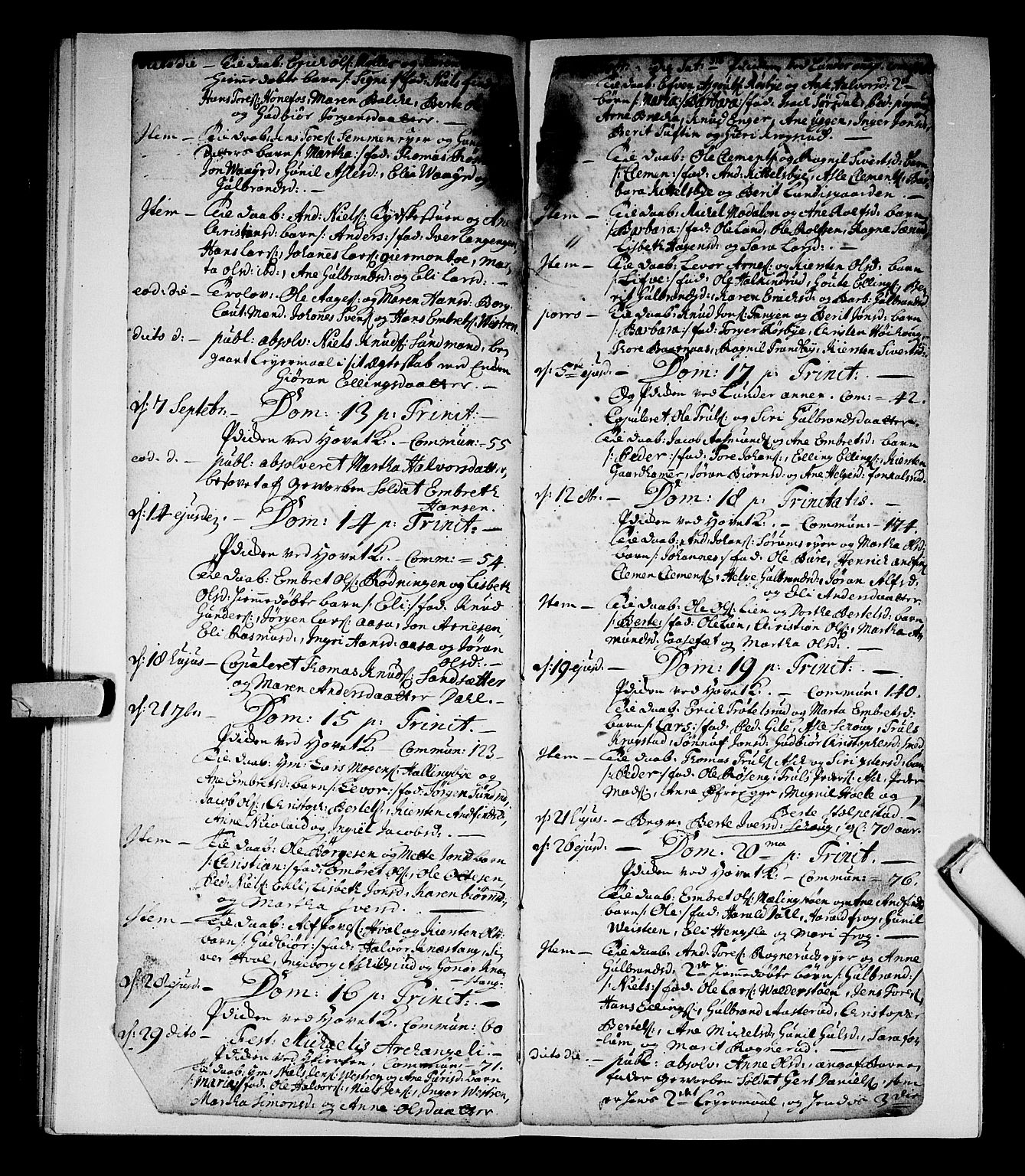 Norderhov kirkebøker, AV/SAKO-A-237/F/Fa/L0002b: Parish register (official) no. 2B, 1726-1739, p. 312-313