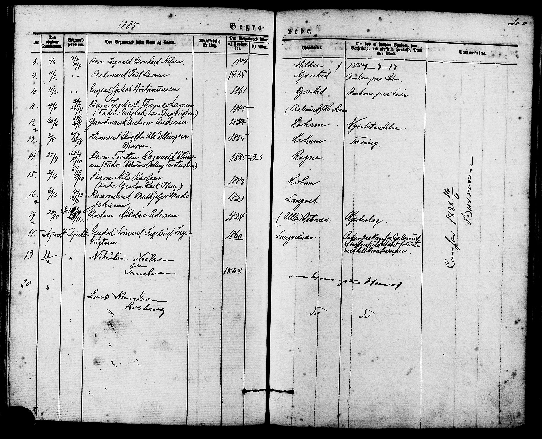 Ministerialprotokoller, klokkerbøker og fødselsregistre - Møre og Romsdal, AV/SAT-A-1454/536/L0500: Parish register (official) no. 536A09, 1876-1889, p. 300