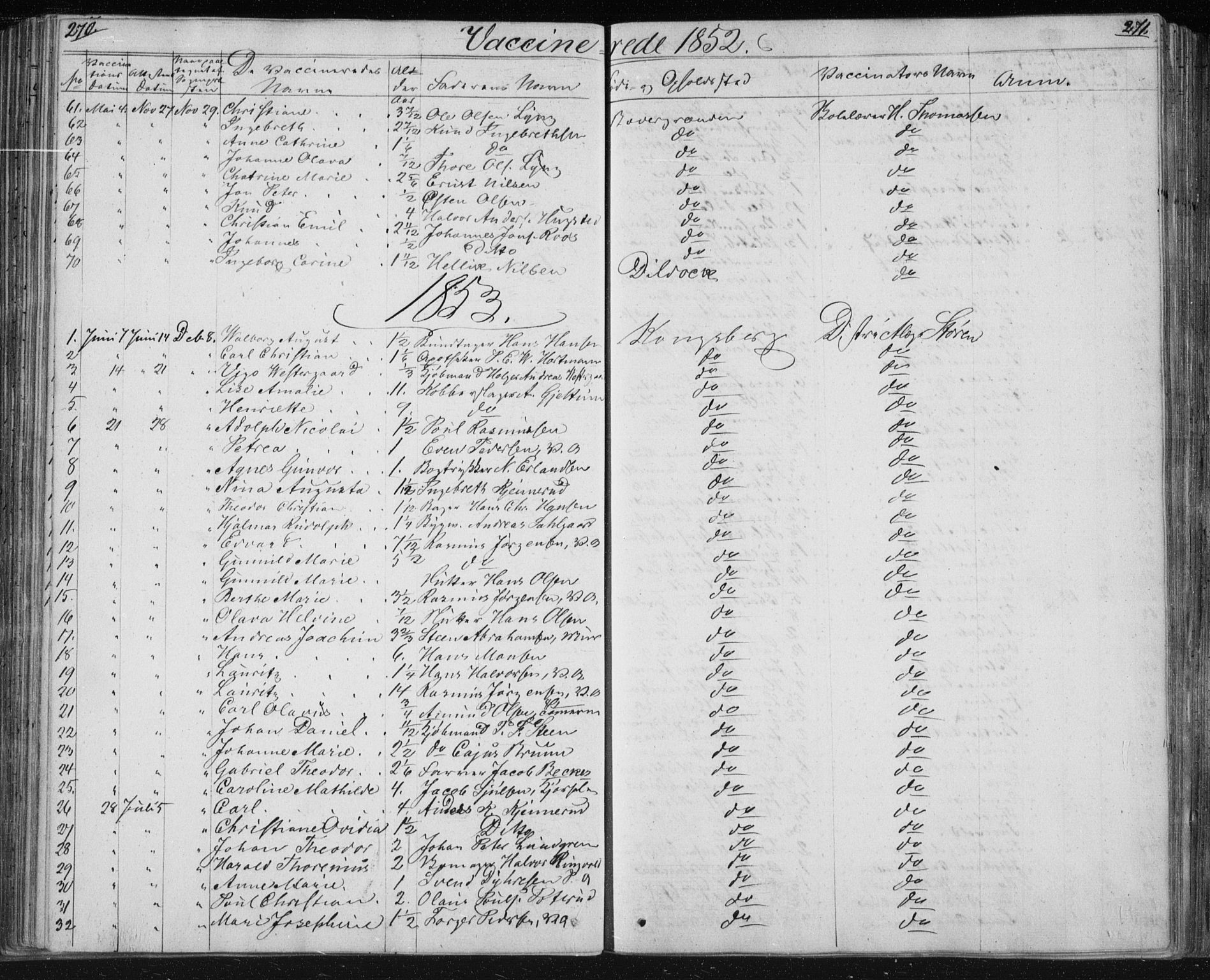 Kongsberg kirkebøker, AV/SAKO-A-22/F/Fa/L0009: Parish register (official) no. I 9, 1839-1858, p. 270-271