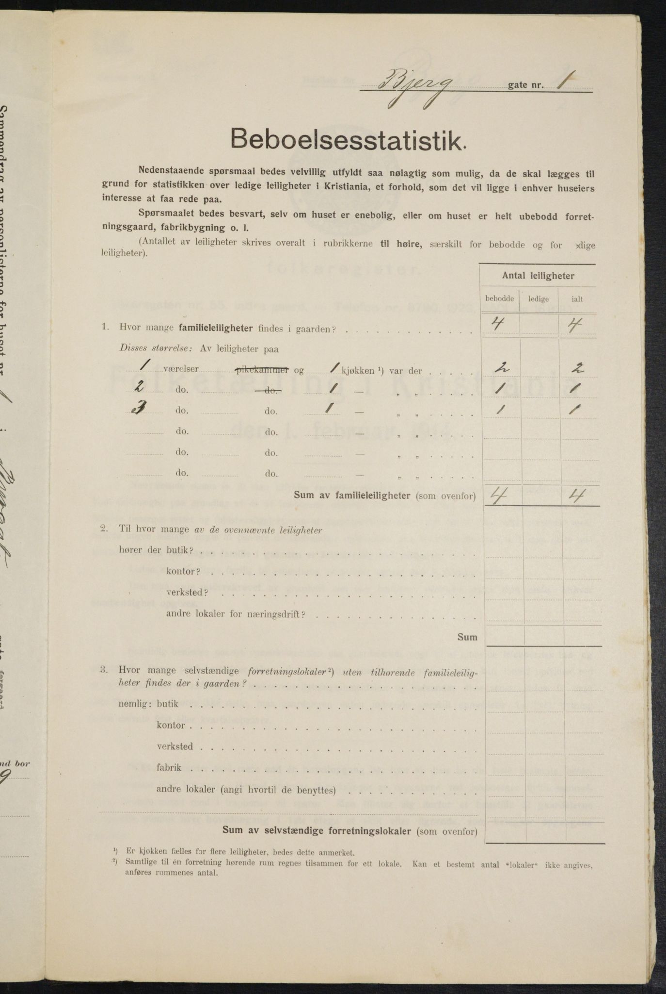 OBA, Municipal Census 1914 for Kristiania, 1914, p. 5444