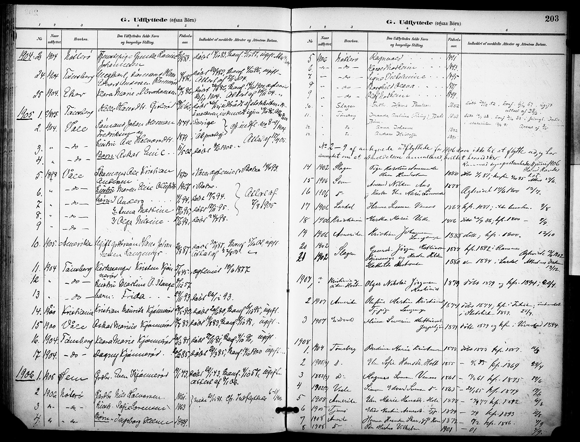 Ramnes kirkebøker, AV/SAKO-A-314/F/Fa/L0008: Parish register (official) no. I 8, 1896-1913, p. 203