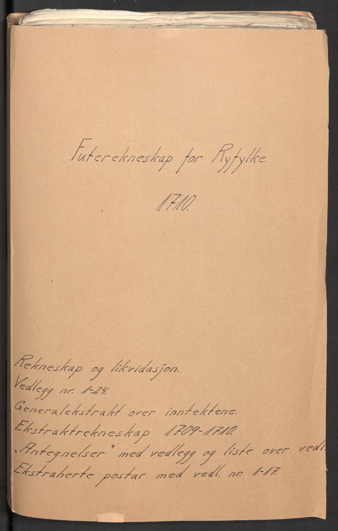 Rentekammeret inntil 1814, Reviderte regnskaper, Fogderegnskap, RA/EA-4092/R47/L2862: Fogderegnskap Ryfylke, 1710, p. 2
